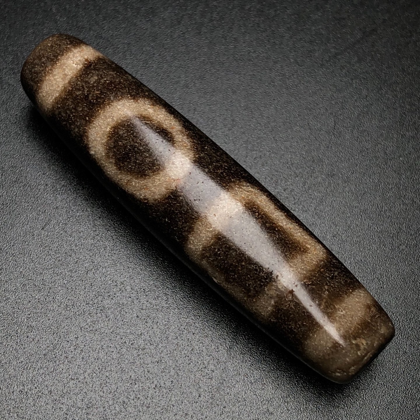 Vintage Tibetan Heaven＆Earth Dzi Bead Old Agate Amulet Pendant Protection 48×12