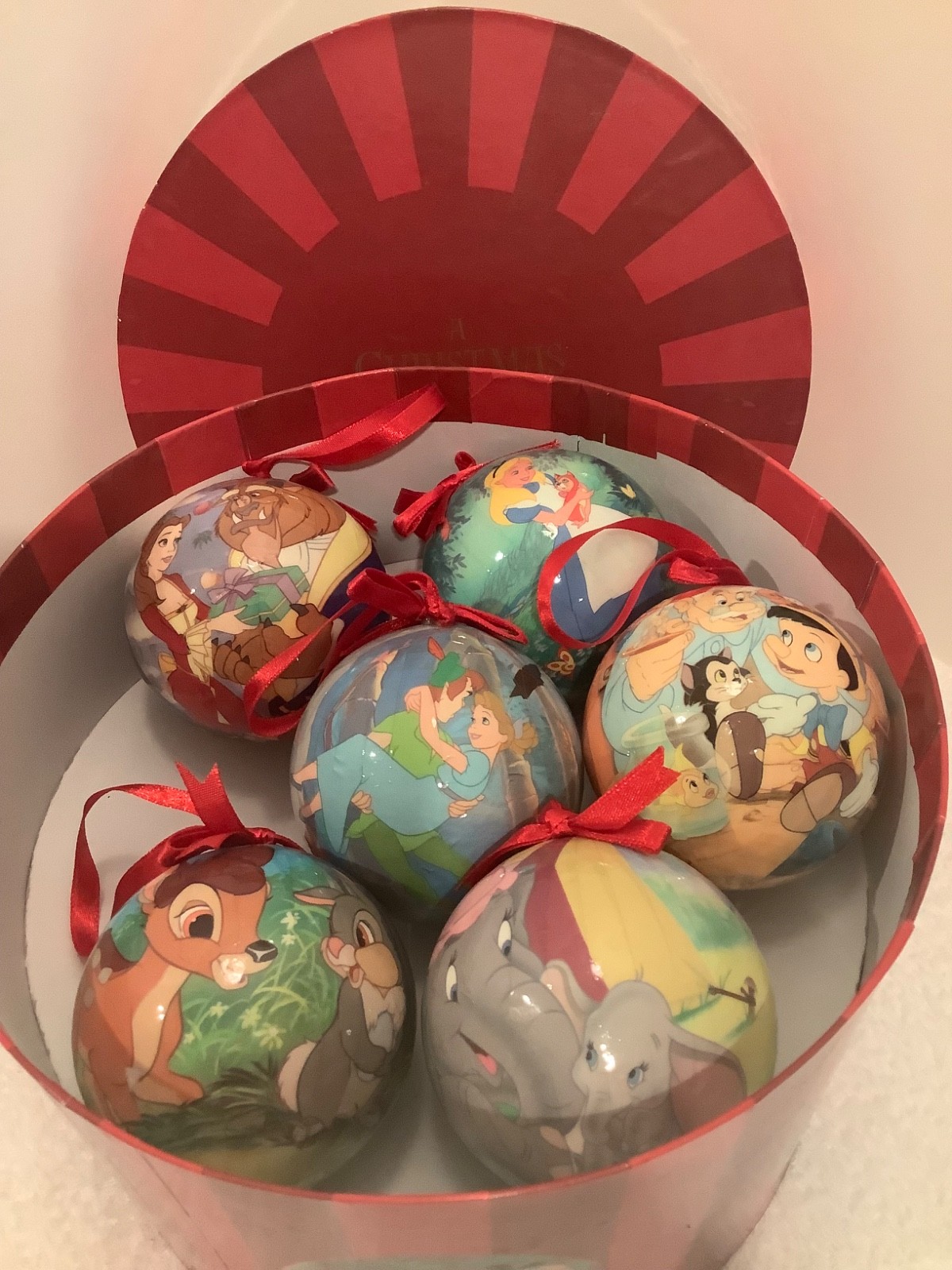 Vintage 1999 Disney- A Christmas To Remember Ornaments in Original Box