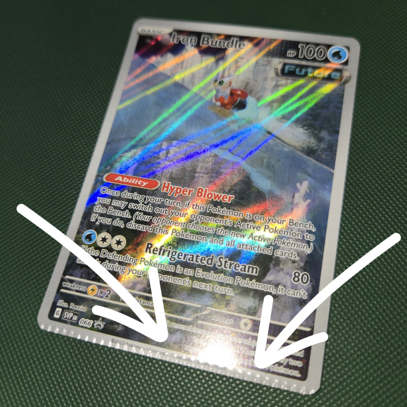 CRIMP ERROR NM Iron Bundle 066 SV Scarlet Violet Full Art IR Promo Pokemon Card