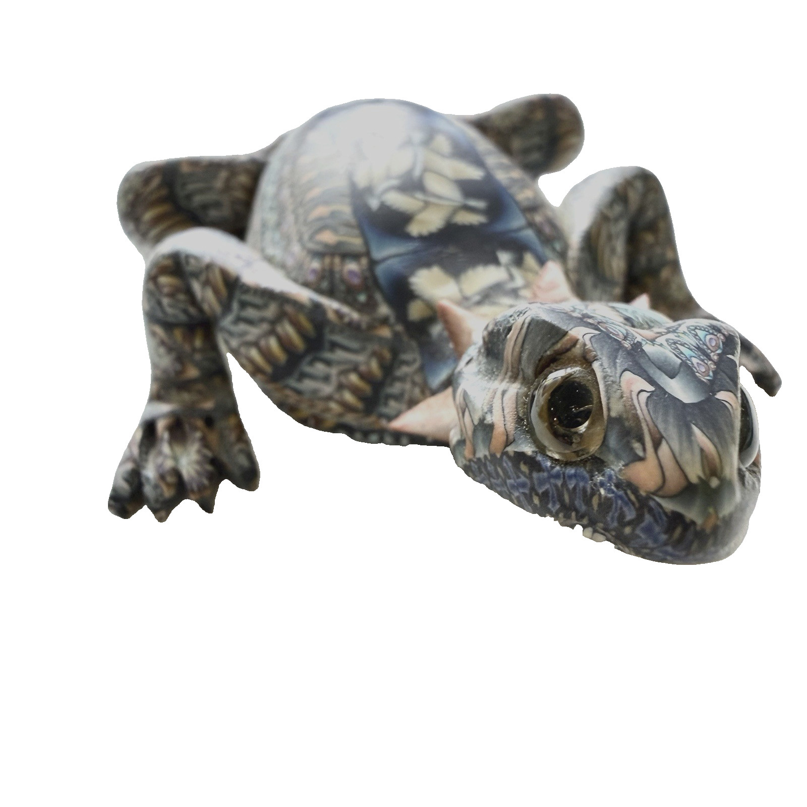 Lovely Vintage Toad Lizard Frog Figurine Sculpture Signed Artist Anderson Y2K