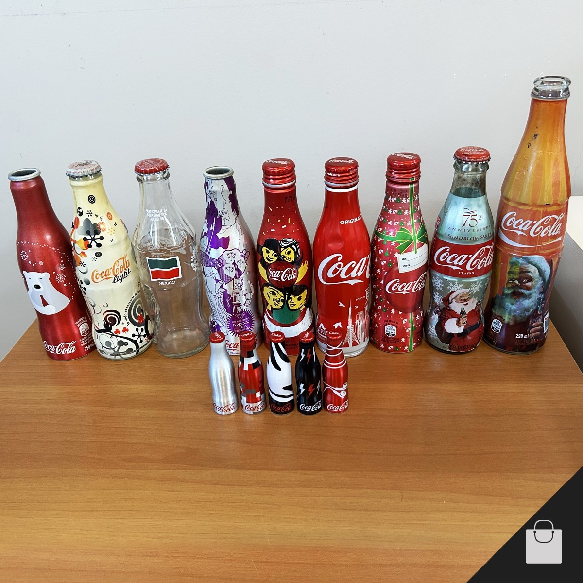 Coca Cola Brazil 14 Piece Collection + Mini Bottles Coke Miniature Cans Set