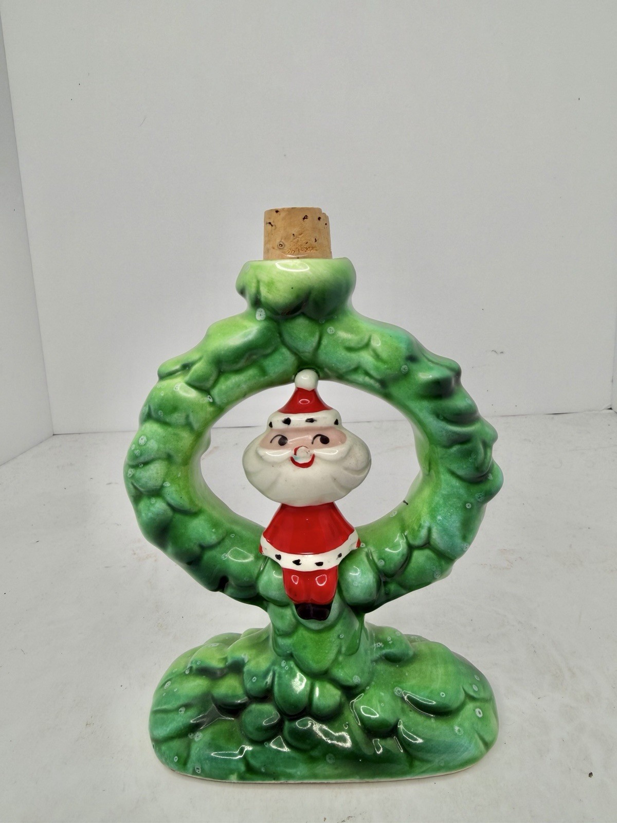 Rare Vintage MCM 1960’s Holt Howard Wintergreen Santa Candelabra Base