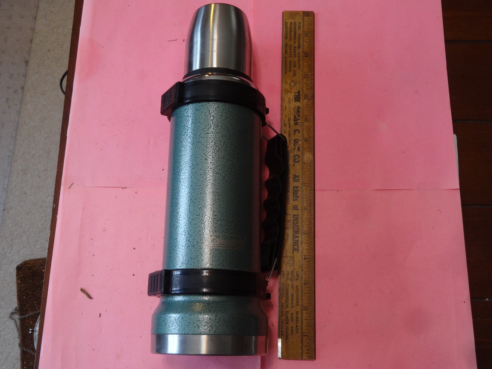 Coleman Vacuum Insulated Thermos Stainless Steel Black Large Handle