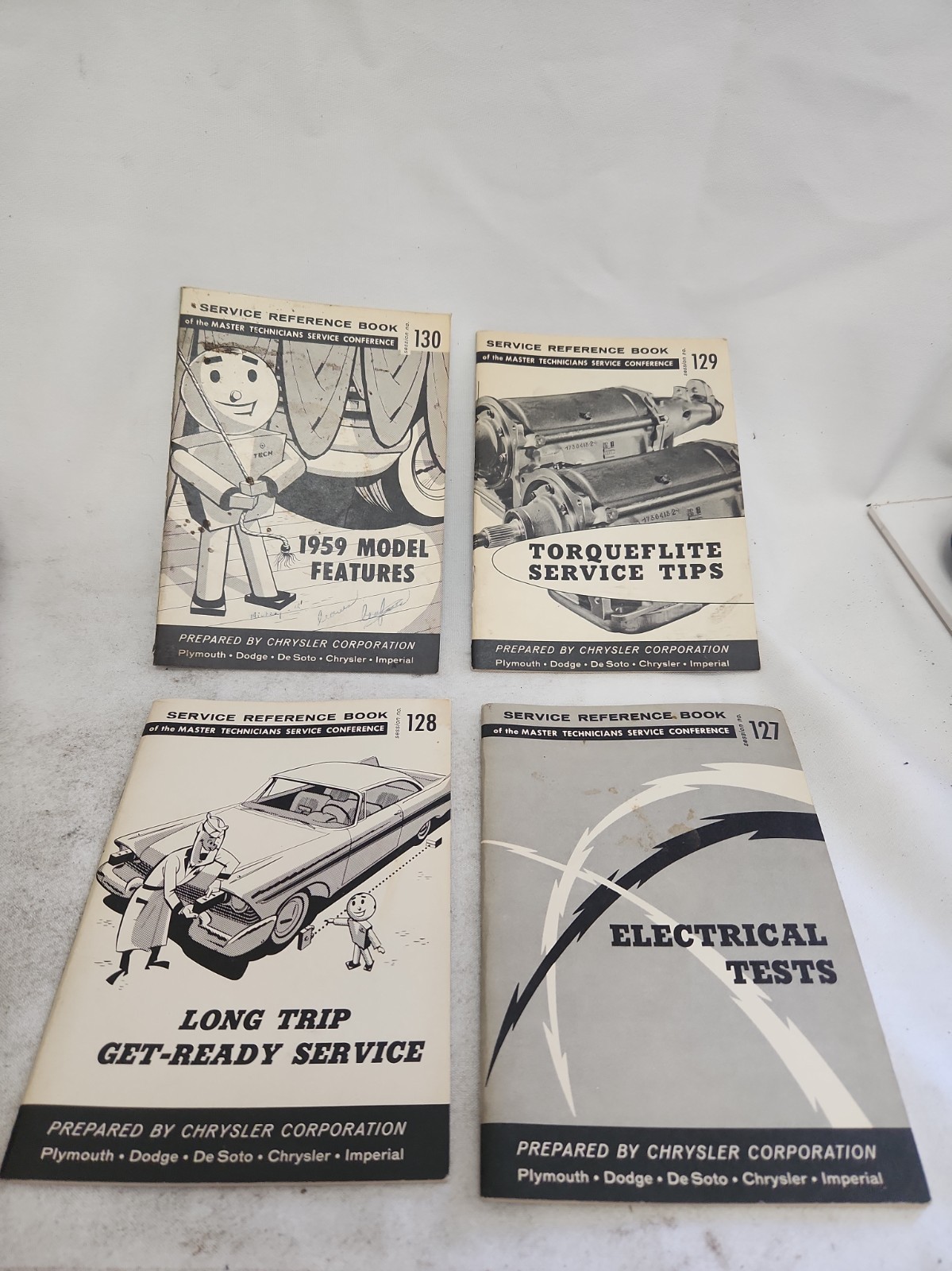  Chrysler Corporation 1959 Service Reference Book Nos. 127-130