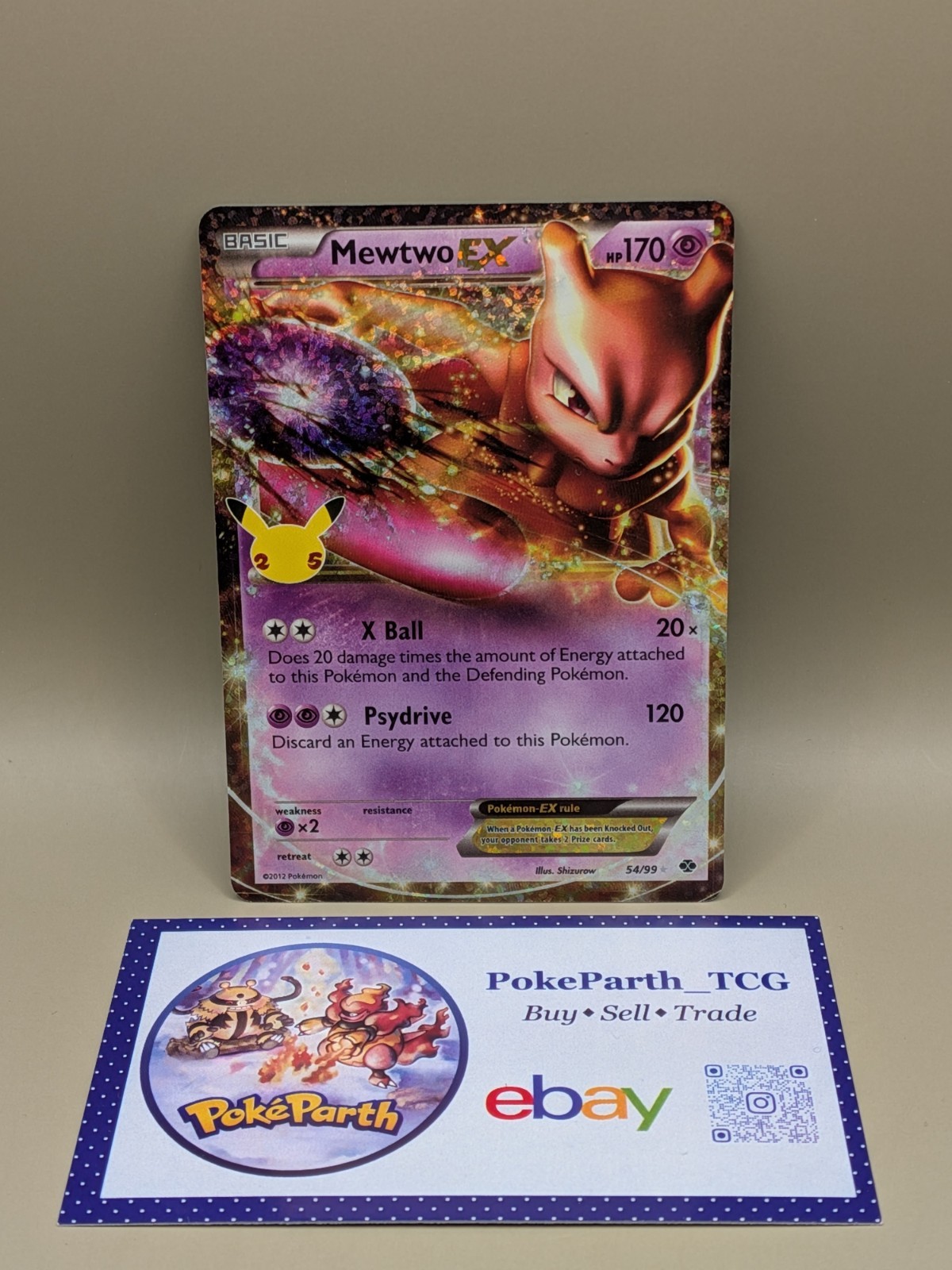 Pokemon TCG - Mewtwo EX 54/99 - Celebrations - Classic Collection - NM