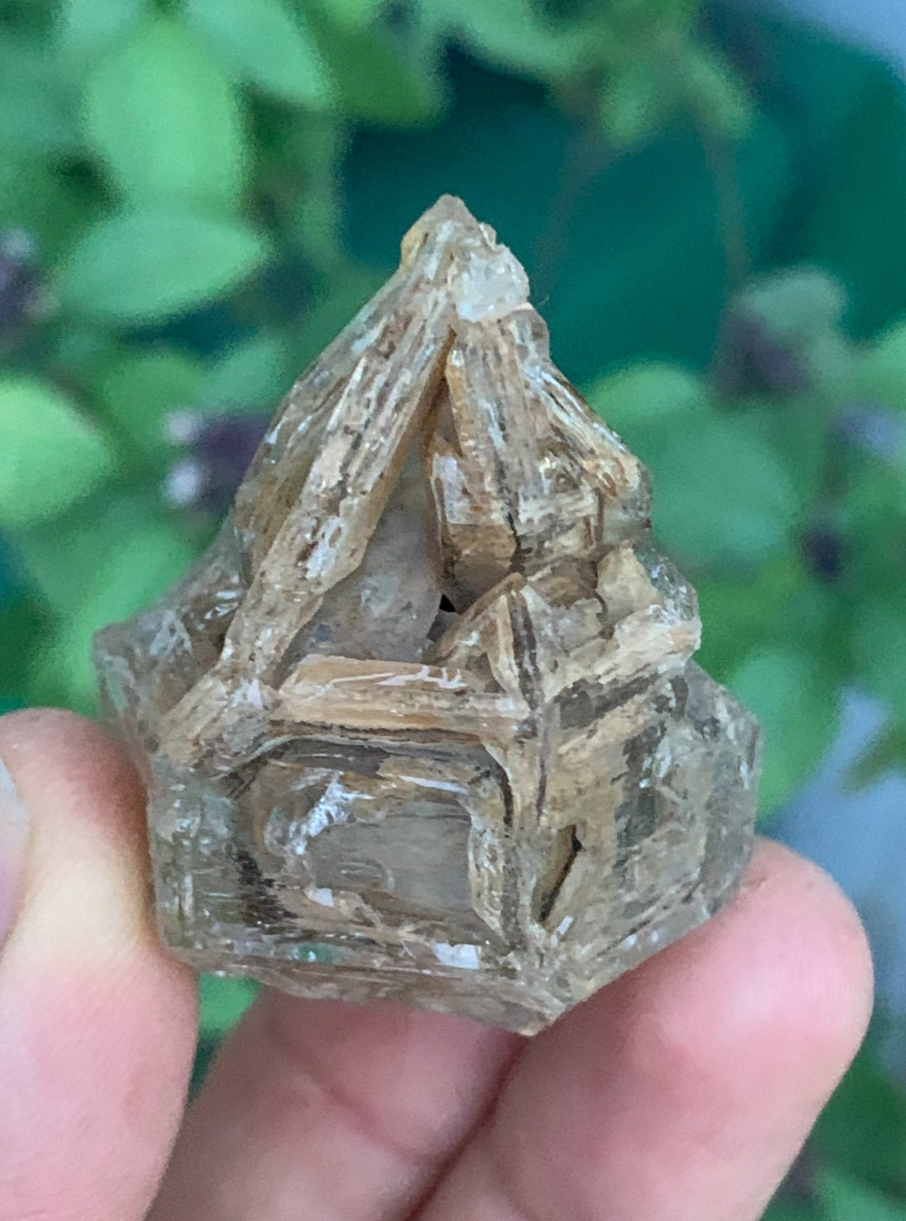 Window/Skeletal Quartz Crystal With Good Luster & Unique Skeletal Growth.