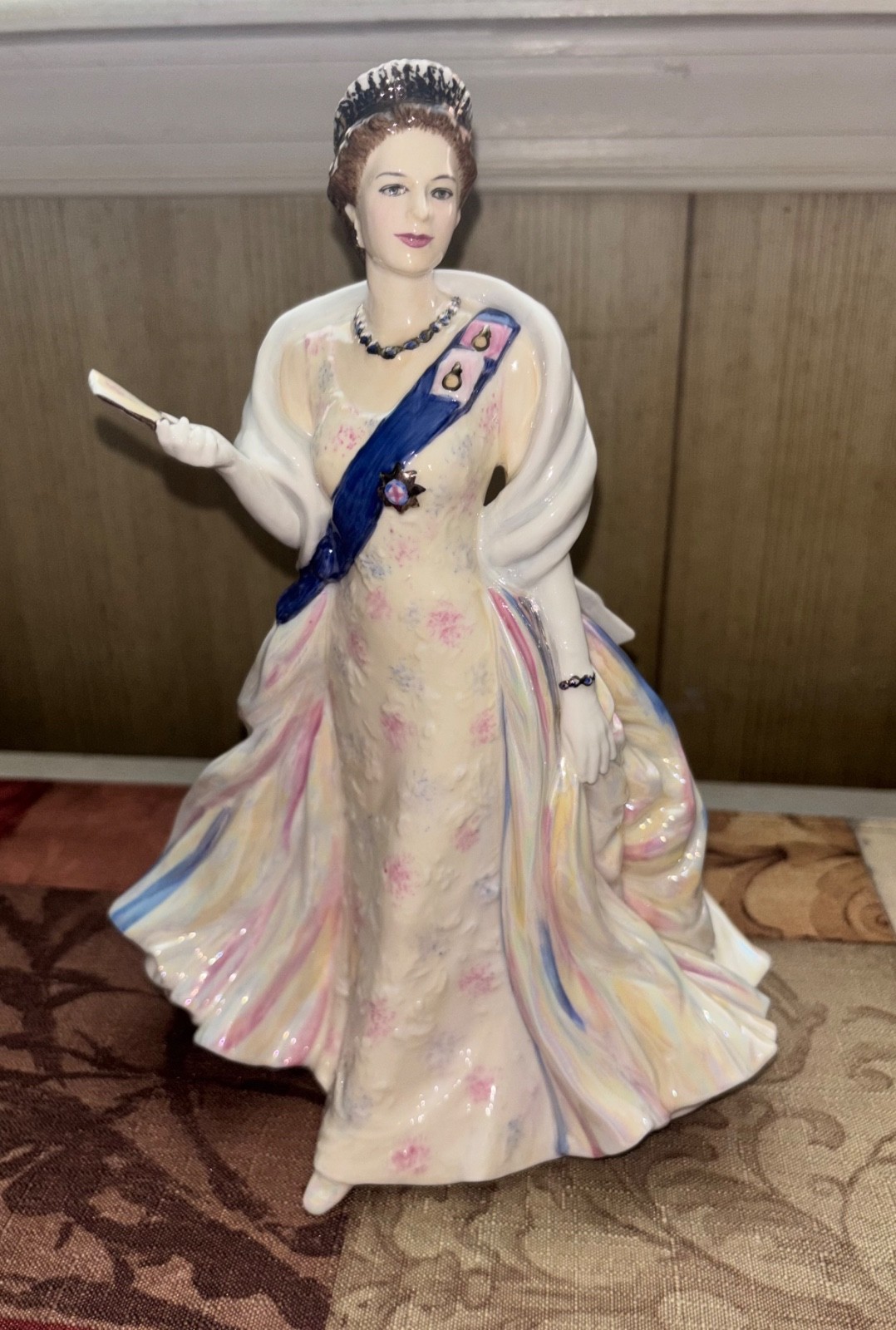 John Bromley Queen Elizabeth II Rainbow Dress Porcelain Statue #26/500 Rare