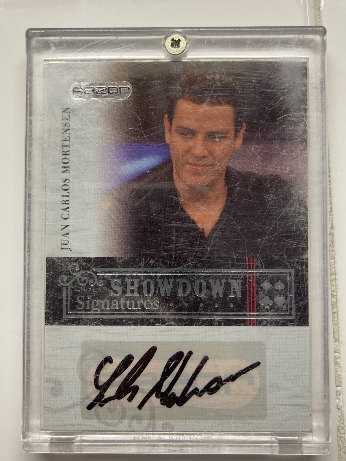 2006 Razor Poker Showdown Signatures #A4 Juan Carlos Mortensen Autograph