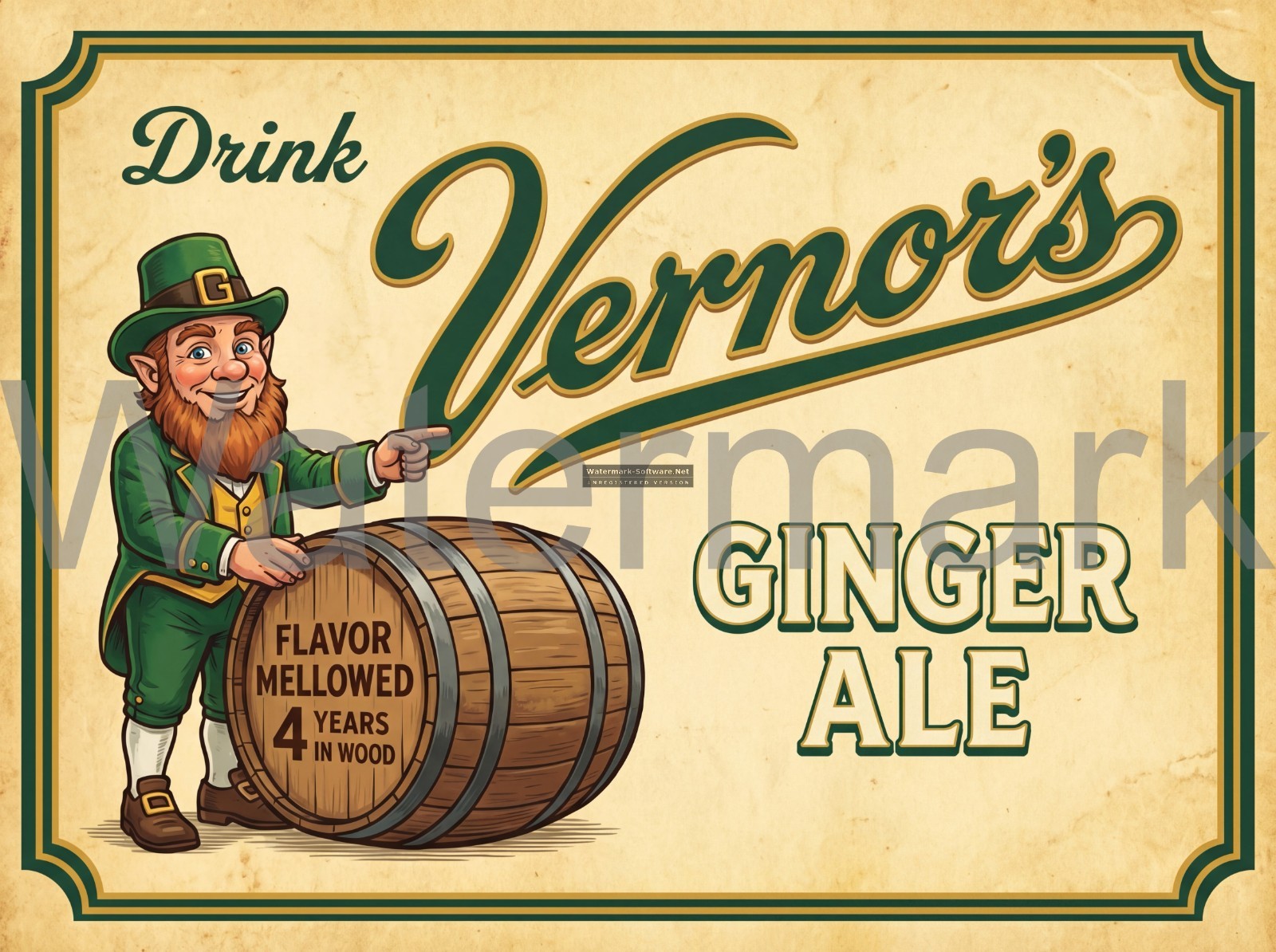 Drink Vernors Ginger Ale z16 Metal Sign 3 Sizes to Choose From