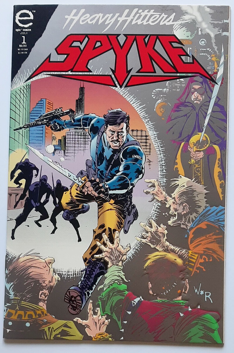 SPYKE #1, embossed with metallic ink PLUS SPYKE #2, 1993, UNREAD HIGH GRADE