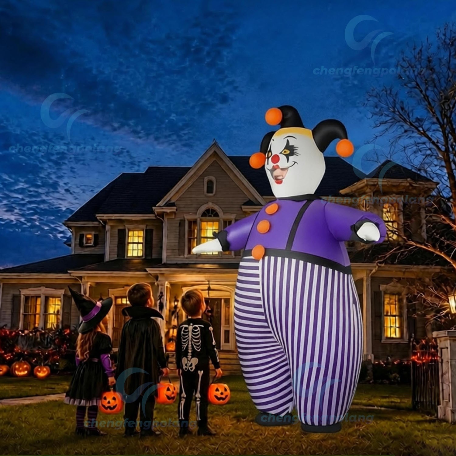7 FT Halloween Inflatables Outdoor Decorations Clown Blow up Yard Decoration