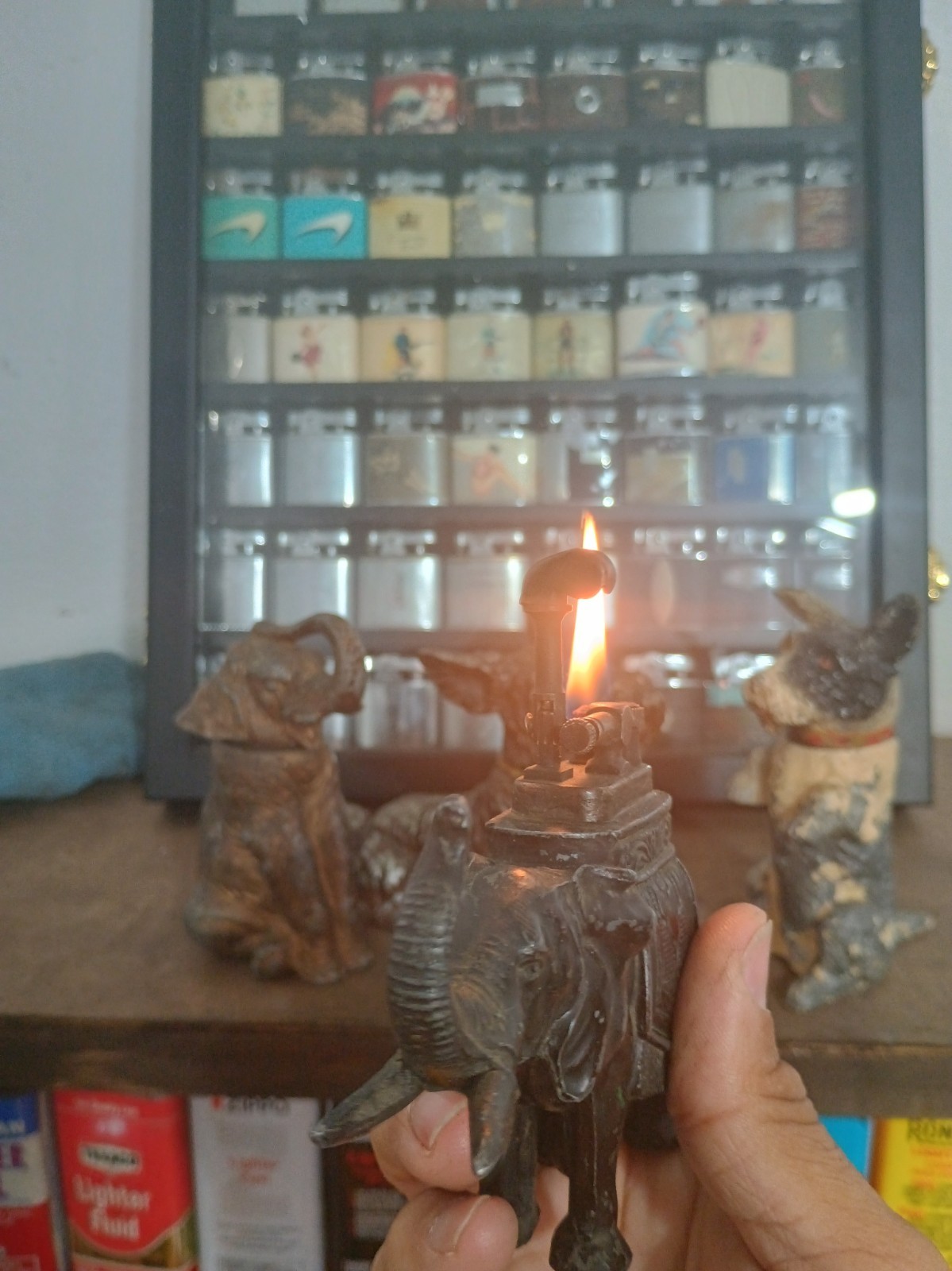 1920's -30's Art Deco Elephant Table Lightertsking All Offers Into Consideration