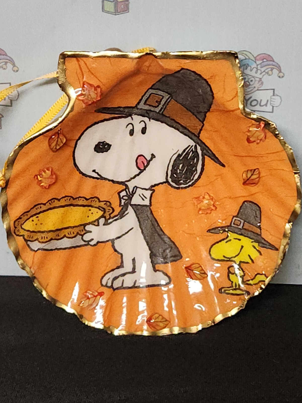 Rare Custom Thanksgiving Peanuts Snoopy Woodstock Seahell Christmas Ornament