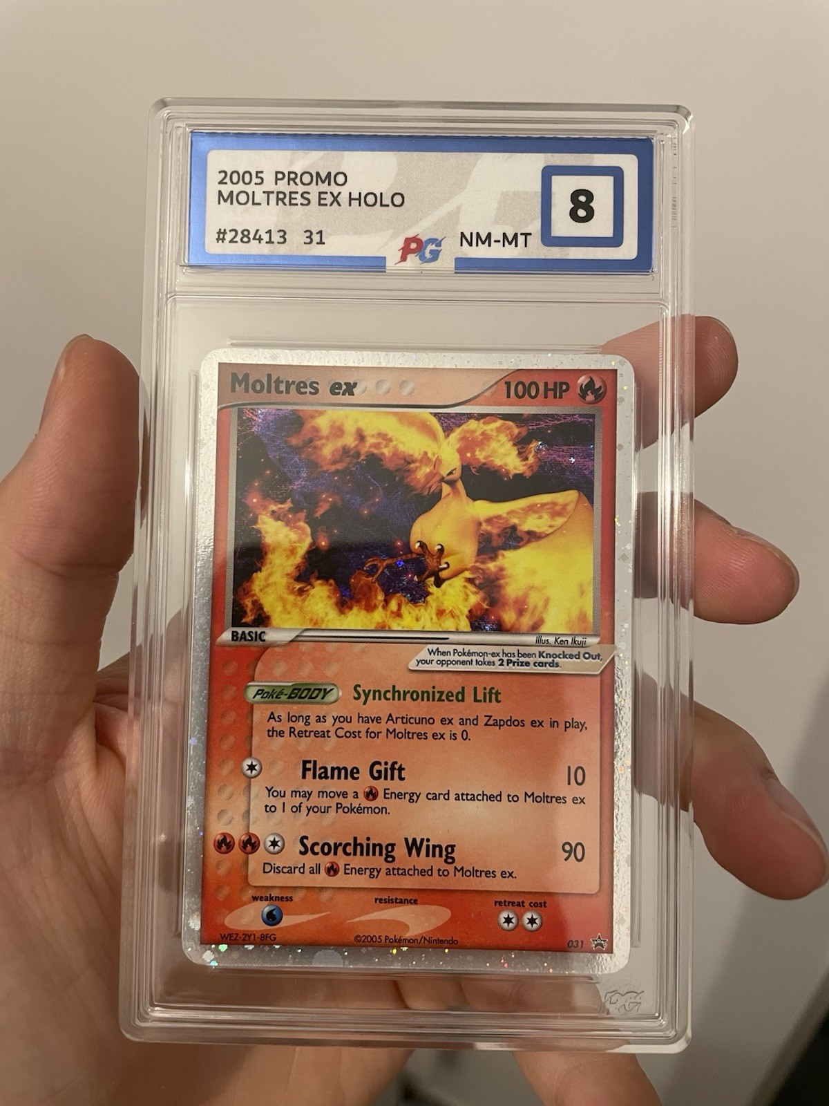 2005 POKEMON BLACK STAR PROMOS #031 MOLTRES EX-HOLO PG 8 Not PSA CGC