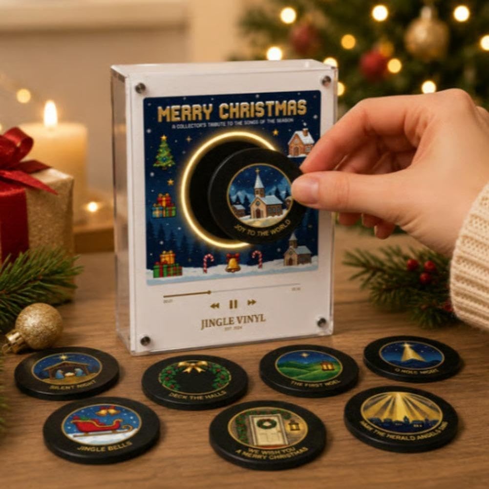 Magnetic Fridge Vinyl Music Box Christmas - Magnetic Fridge Music Player