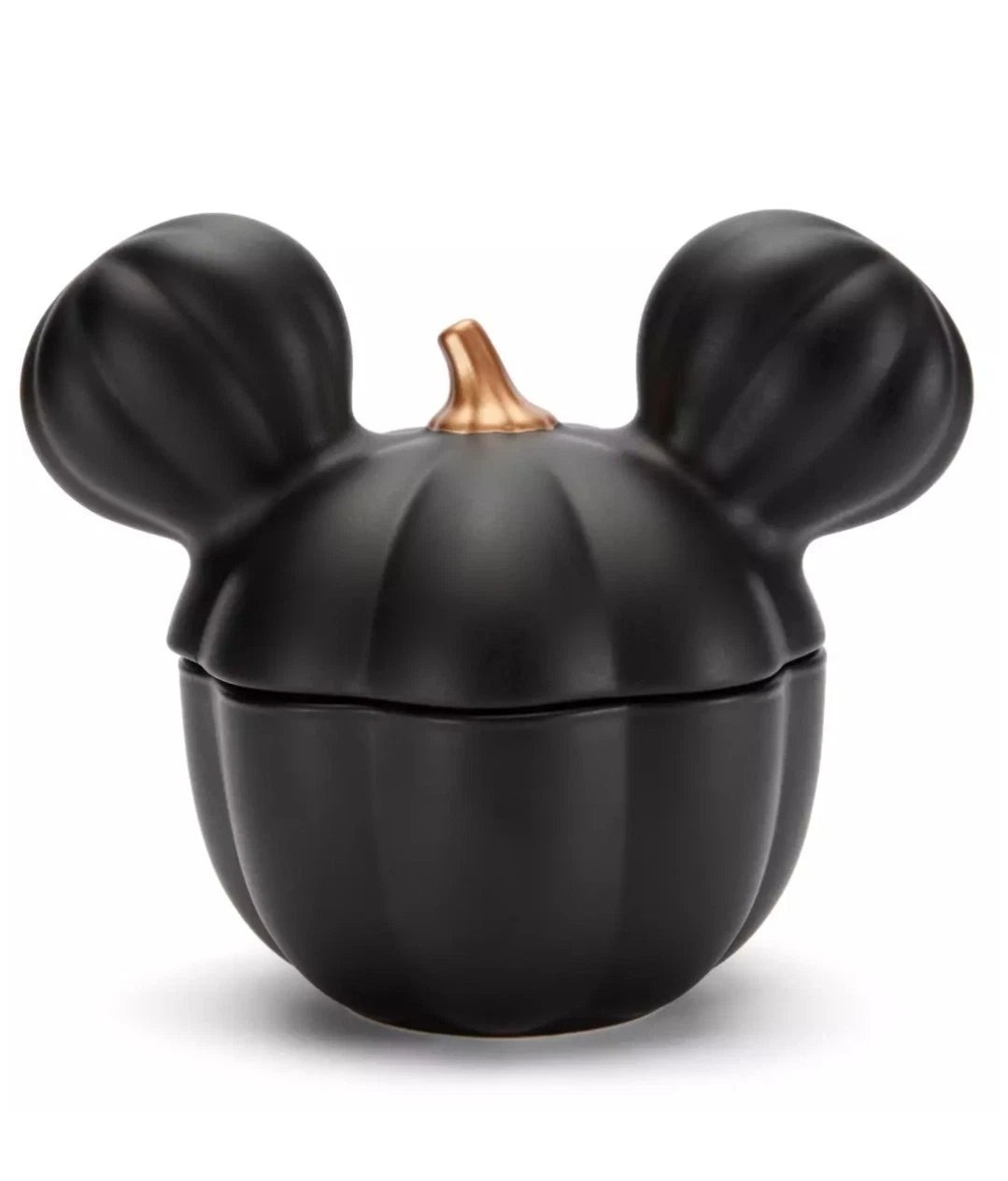 Disney Parks 2025 Home Halloween Mickey Mouse Ear Ceramic Pumpkin Bowl Jar