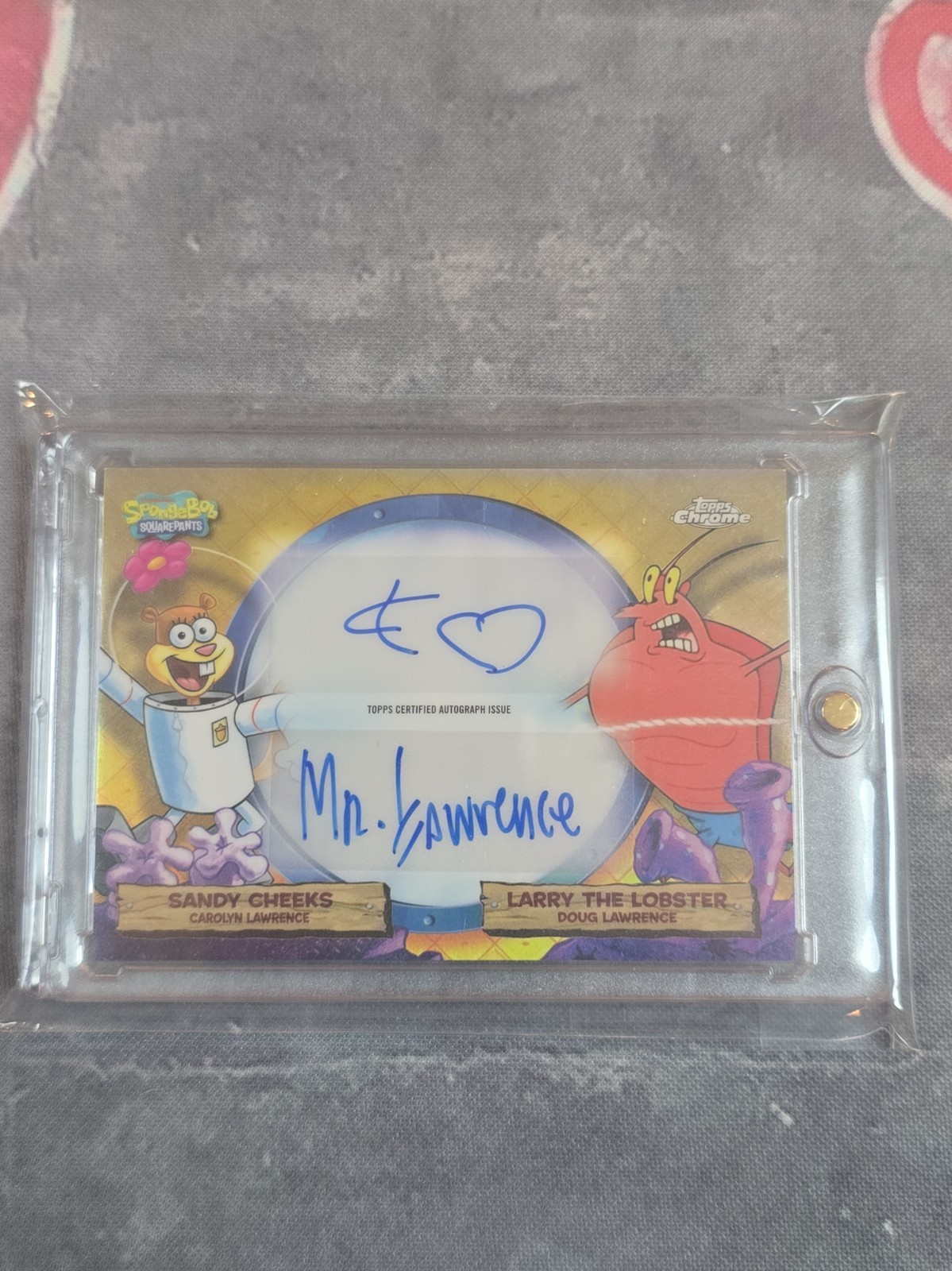 2025 Topps Chrome Spongebob Sandy Cheeks/Larry Lobster Dual Auto DA-SL (NM)