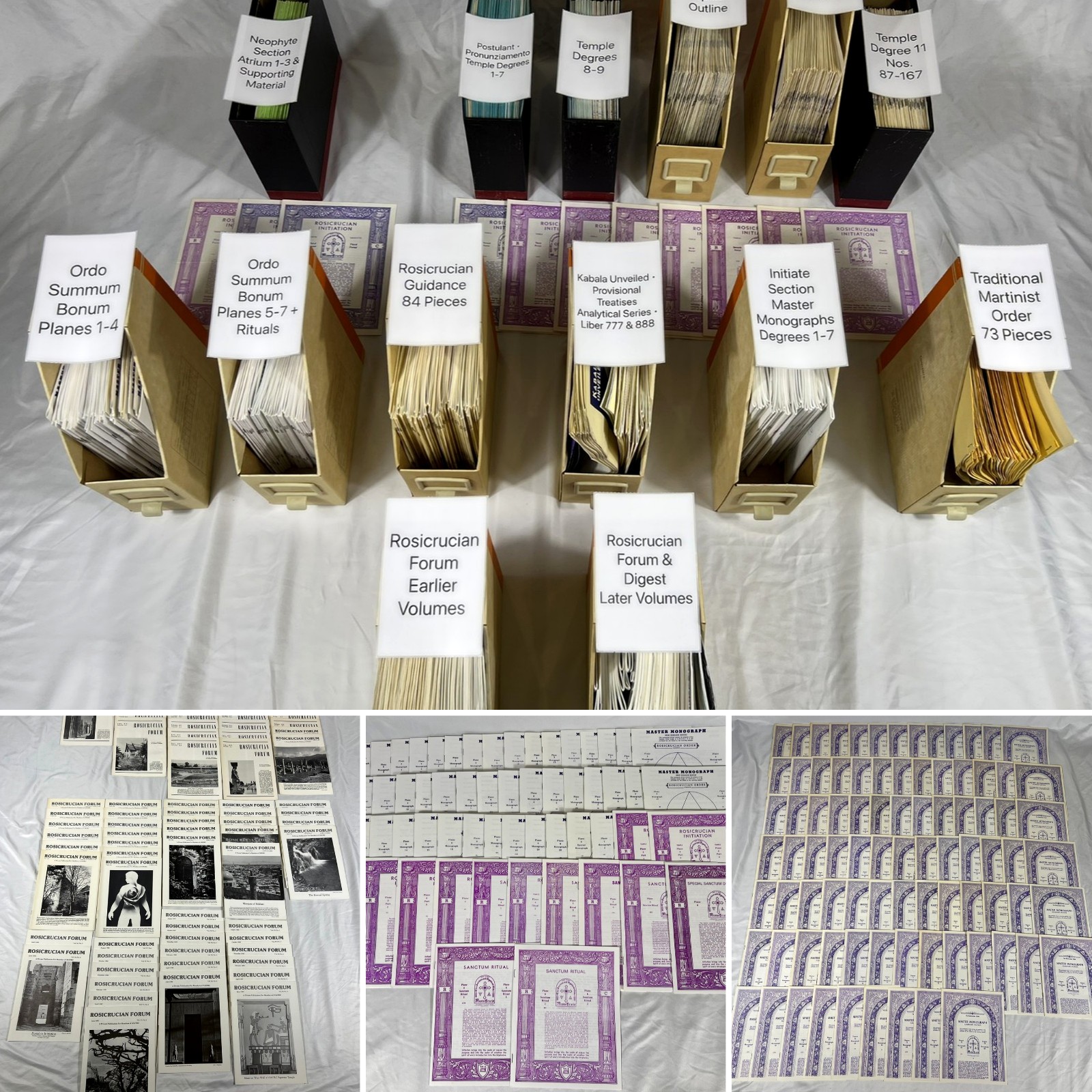 AMORC Rosicrucian 1046-Pc Archive Degrees 1-11 Ordo Summum Bonum Martinist Order