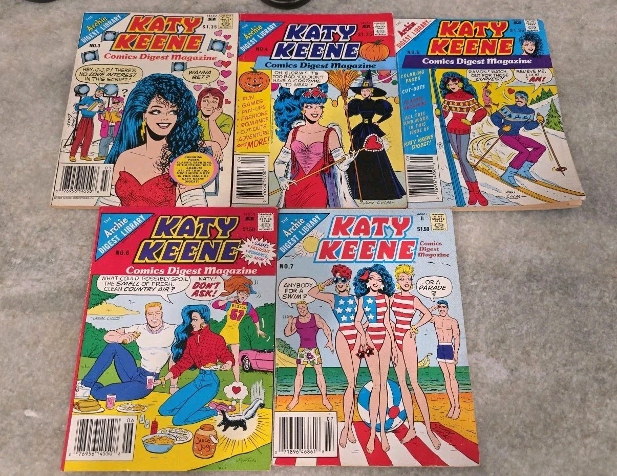 5X LOT OF ARCHIE KATY KEENE # 3 4 5 6 7  
