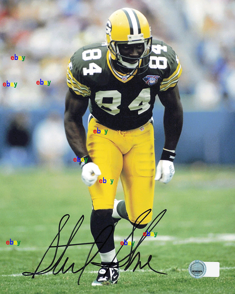 STERLING SHARPE SIGNED REPRINT GREEN BAY PACKERS WIDE RECEIVER 8\