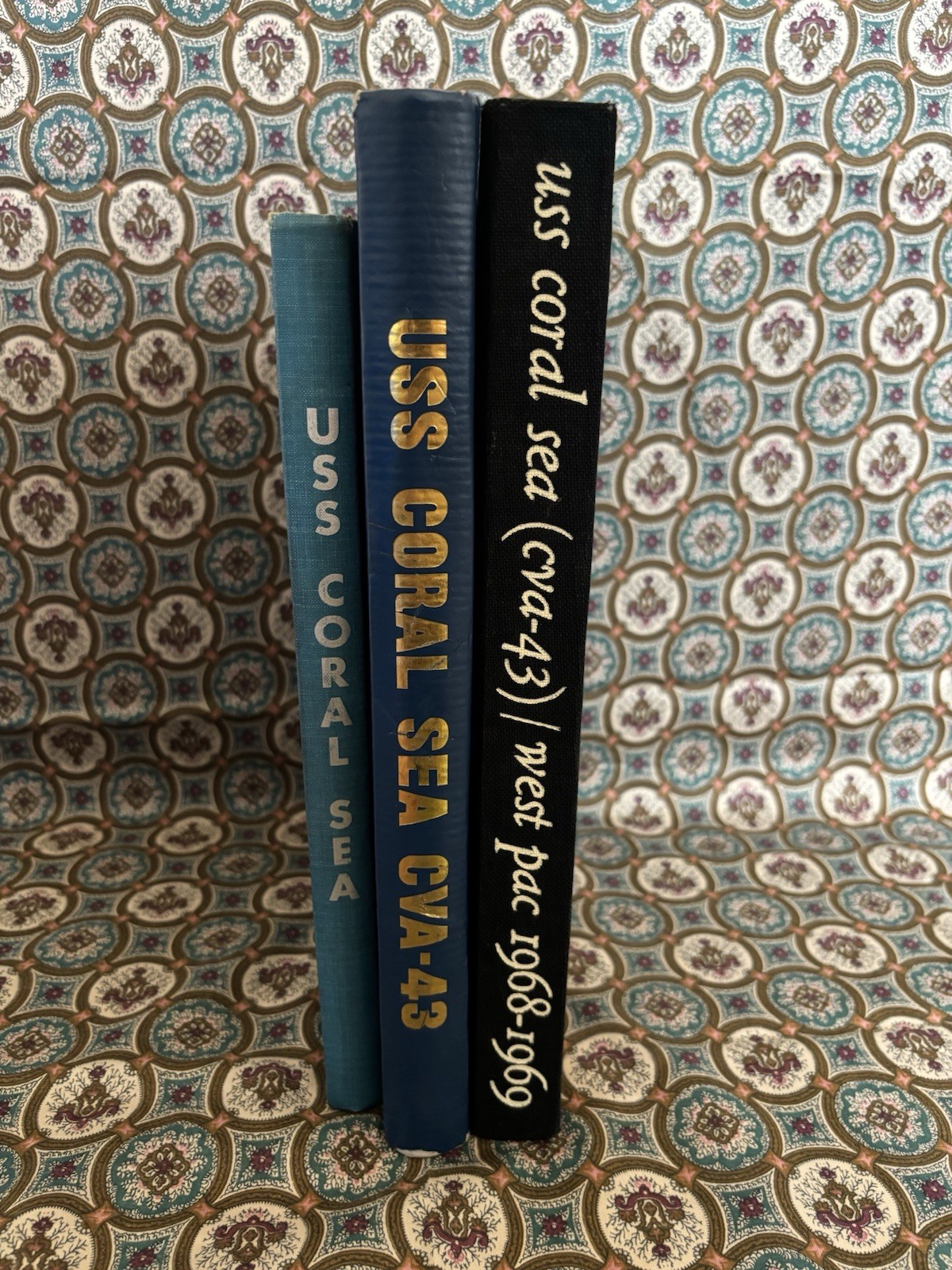 Lot of 3 Vintage USS Coral Sea CVA-43 Cruise Books 1966-1969 Vietnam Era WestPac