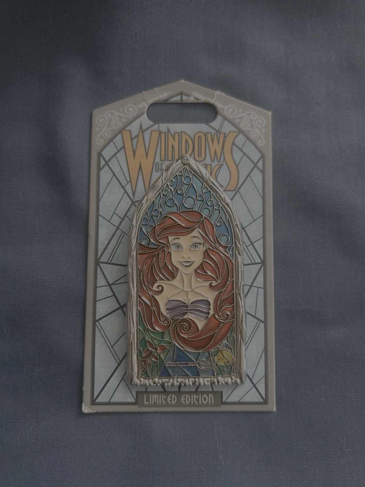 Disney The Little Mermaid Windows of Magic Stained Glass Princess Ariel LE Pin