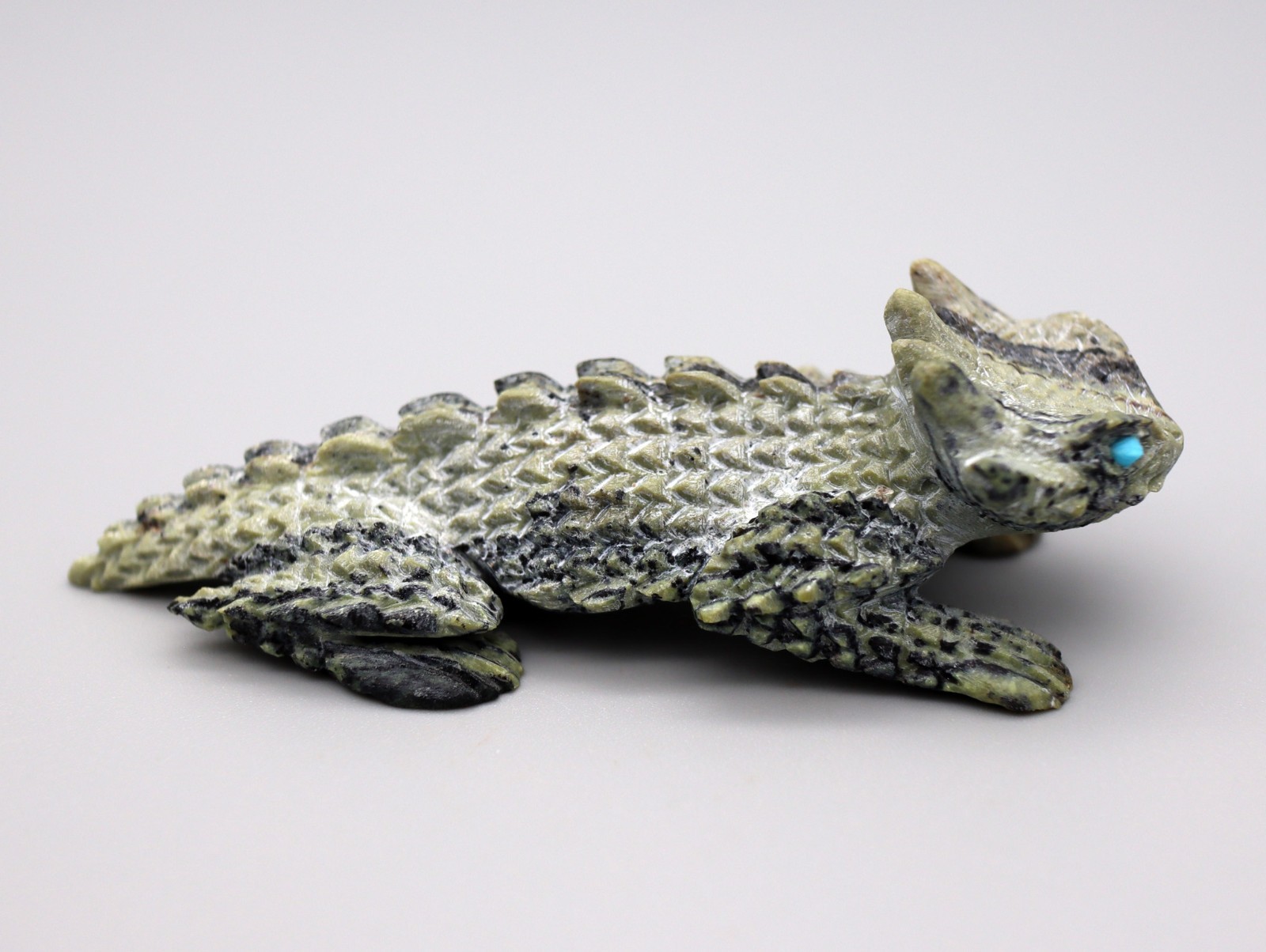 Staley Natewa (d) Serpentine Zuni Horned Toad Lizard Fetish