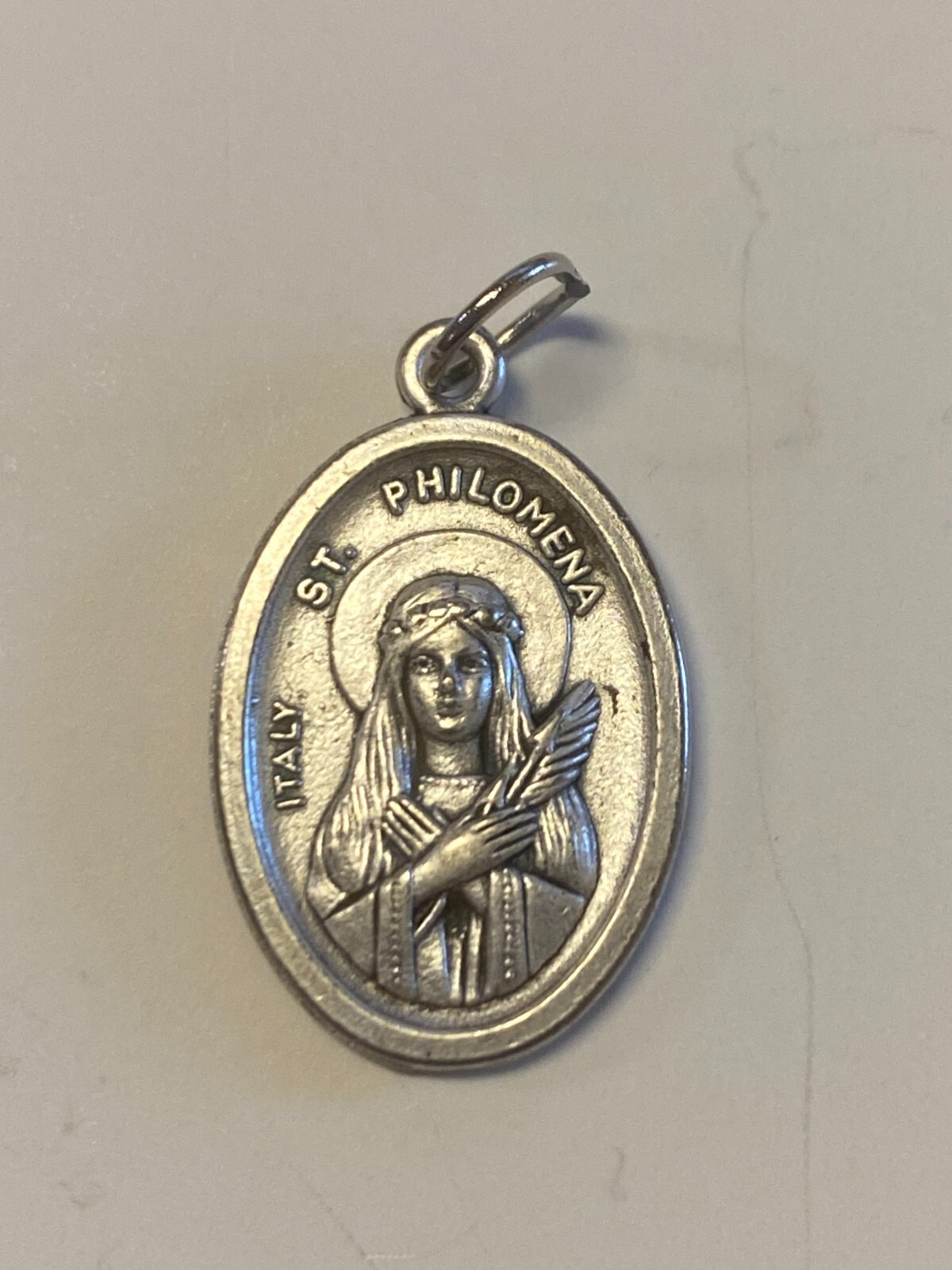 Saint Philomena Silvertone Medal, New #MD-005