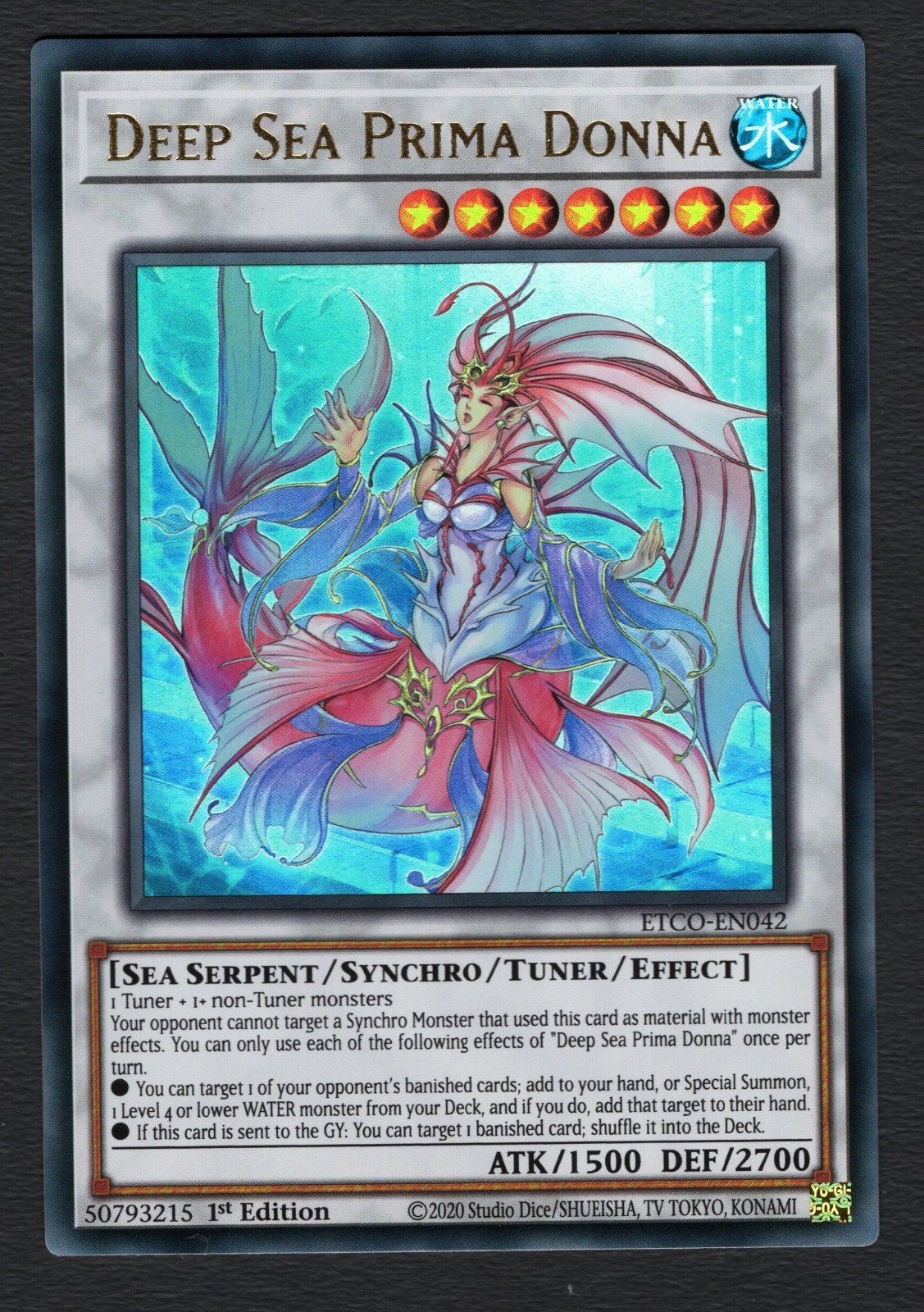 Deep Sea Prima Donna Ultra Rare ETCO-EN042 1st Edition NM Yugioh Card