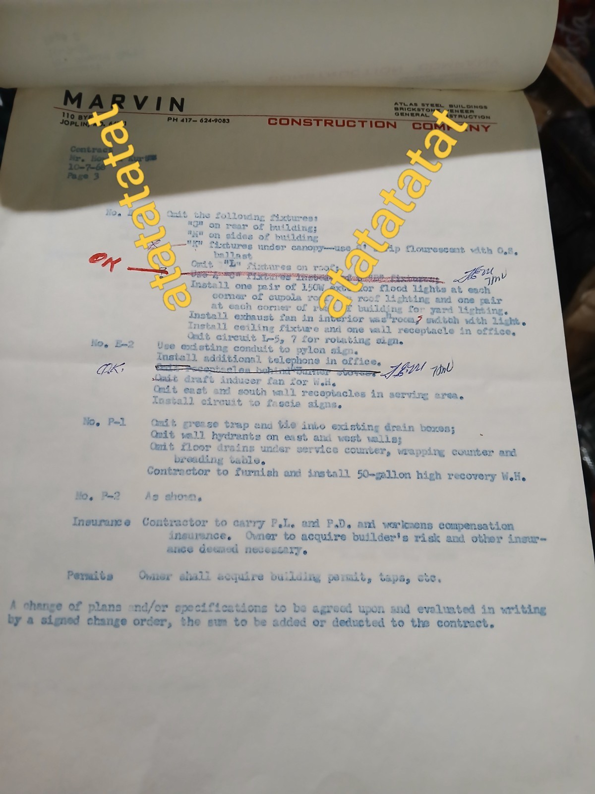 Vtg 1968 KFC Beef Combo Archive BlueprintsTN/KYcontract signed Howard Kurtz Rare