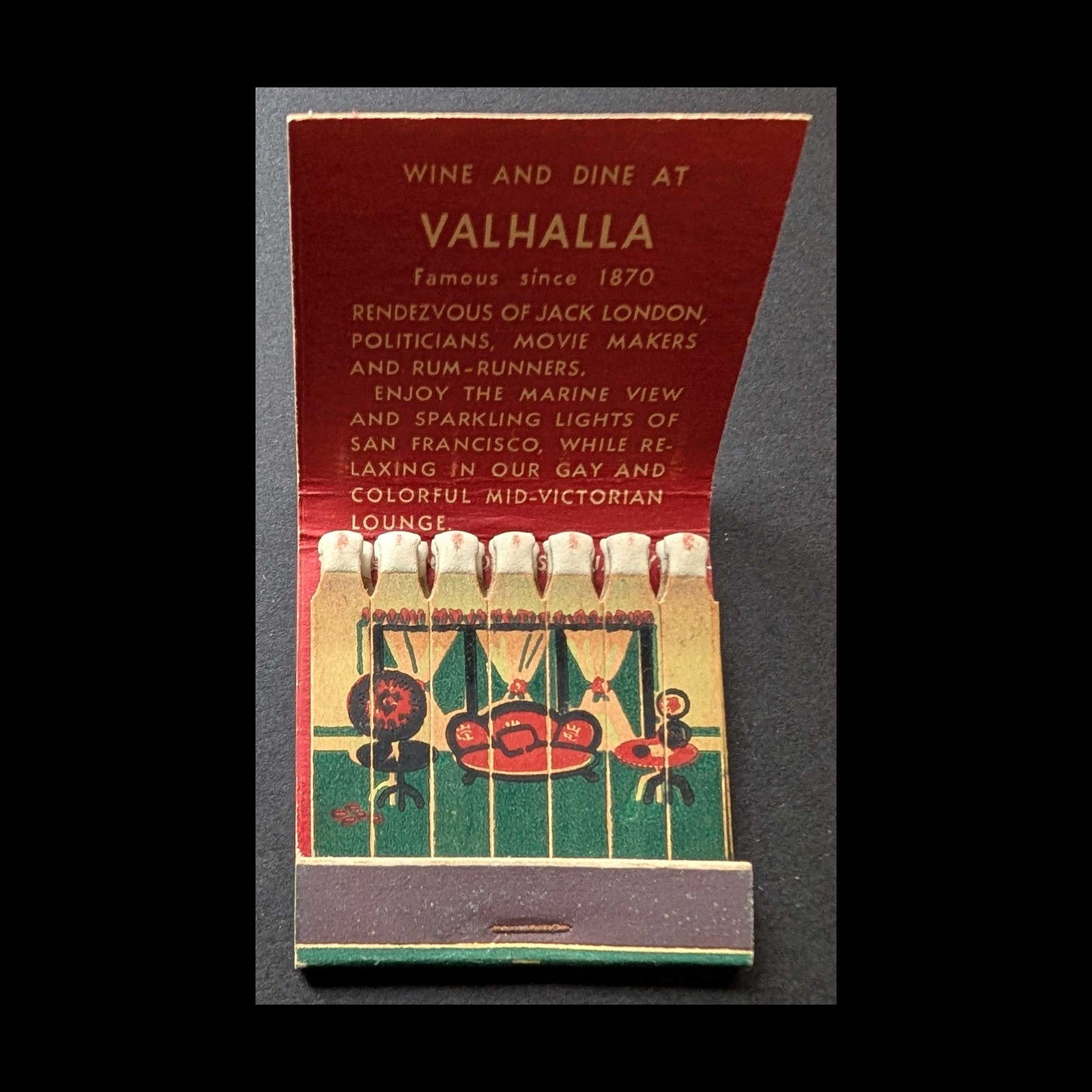 Full Book Feature Matchbook Valhalla Inn Sausalito CA