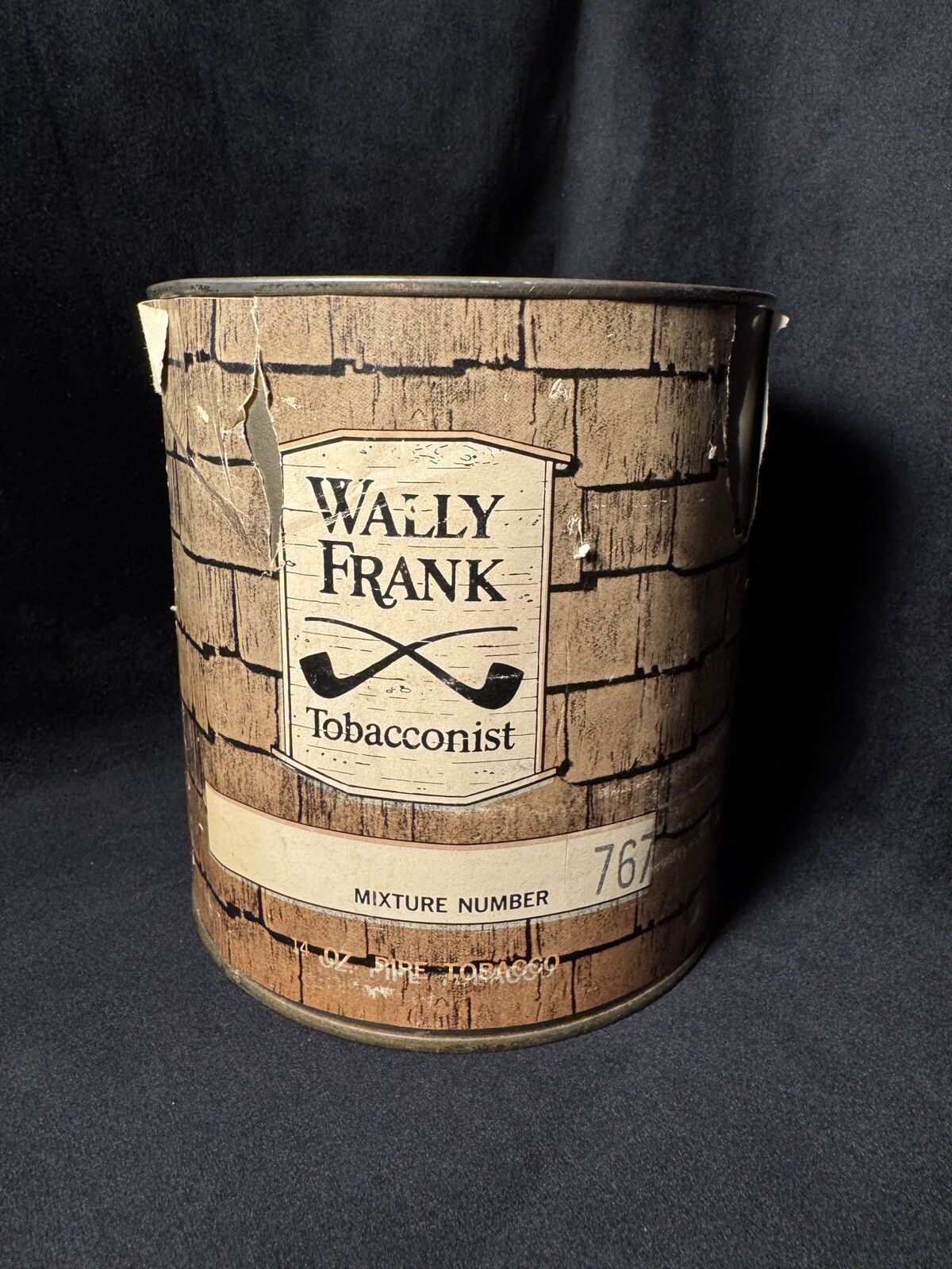 Vintage Original Wally Frank Tobacconist Metal Tin New York