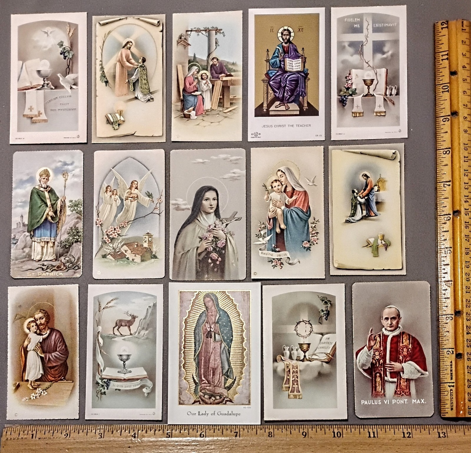 (15) VTG FIFTEEN UNUSED Holy Cards Bible Lithos 2
