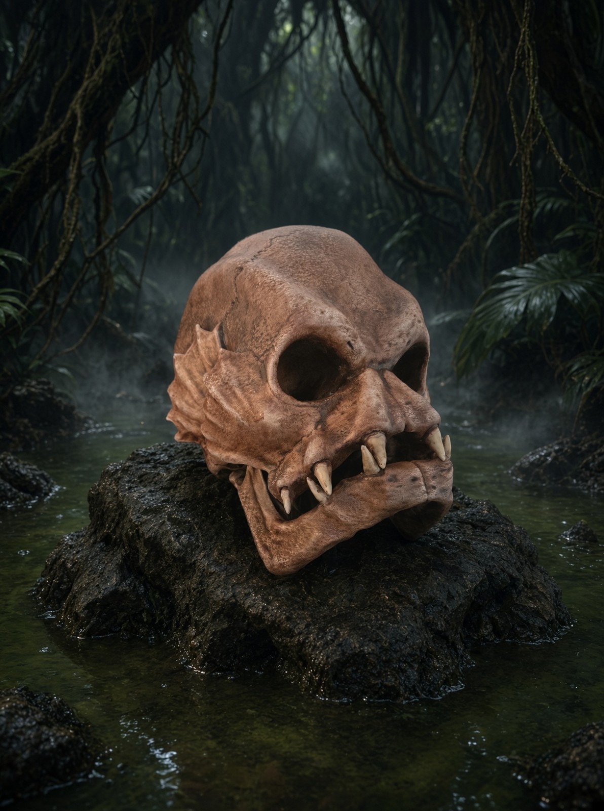 Creature from the Black Lagoon Gillman Skull Replica Display Prop Horror Monster