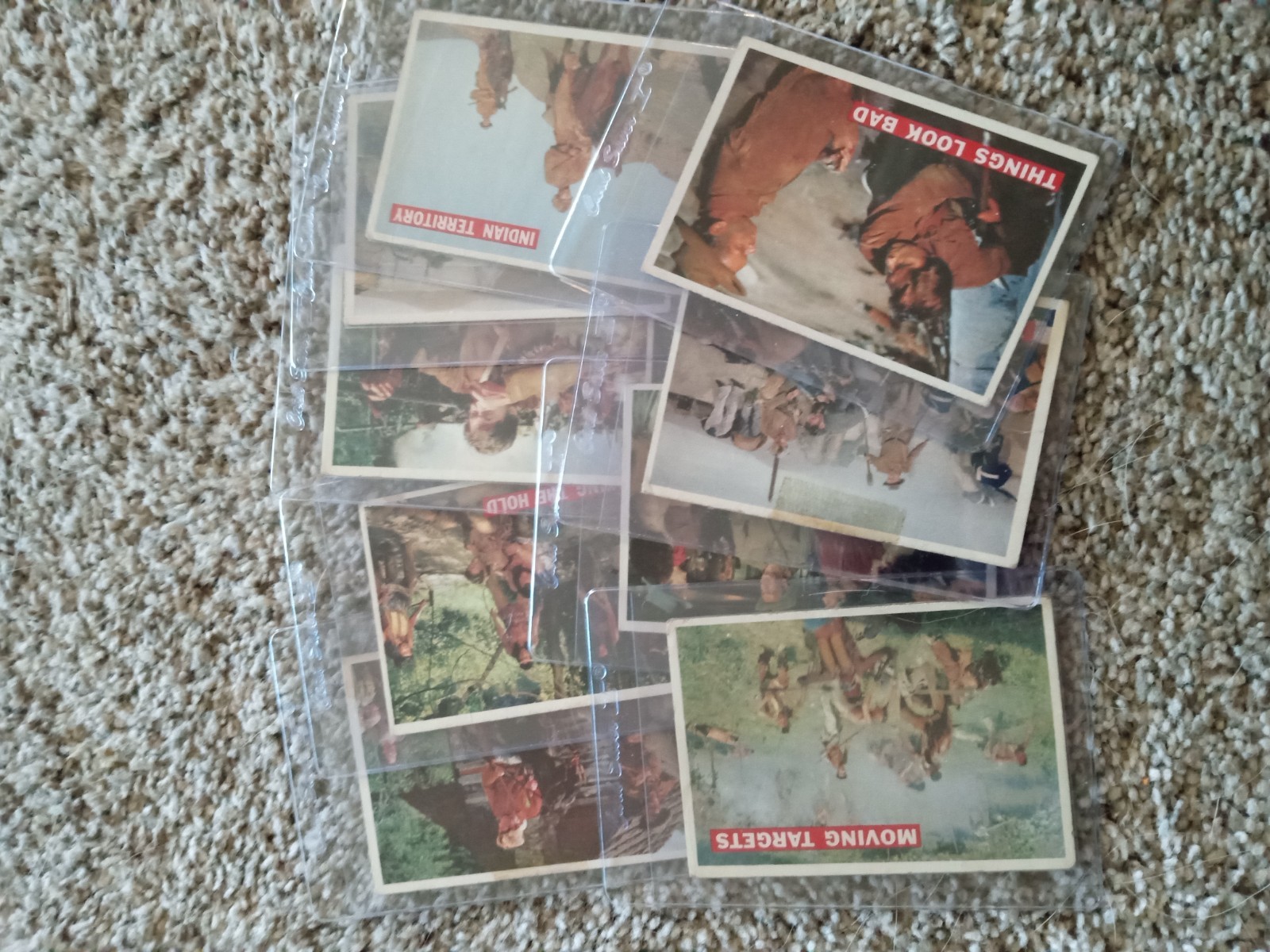 1956 Topps Cards Disney Davey Crockett 9 card lot