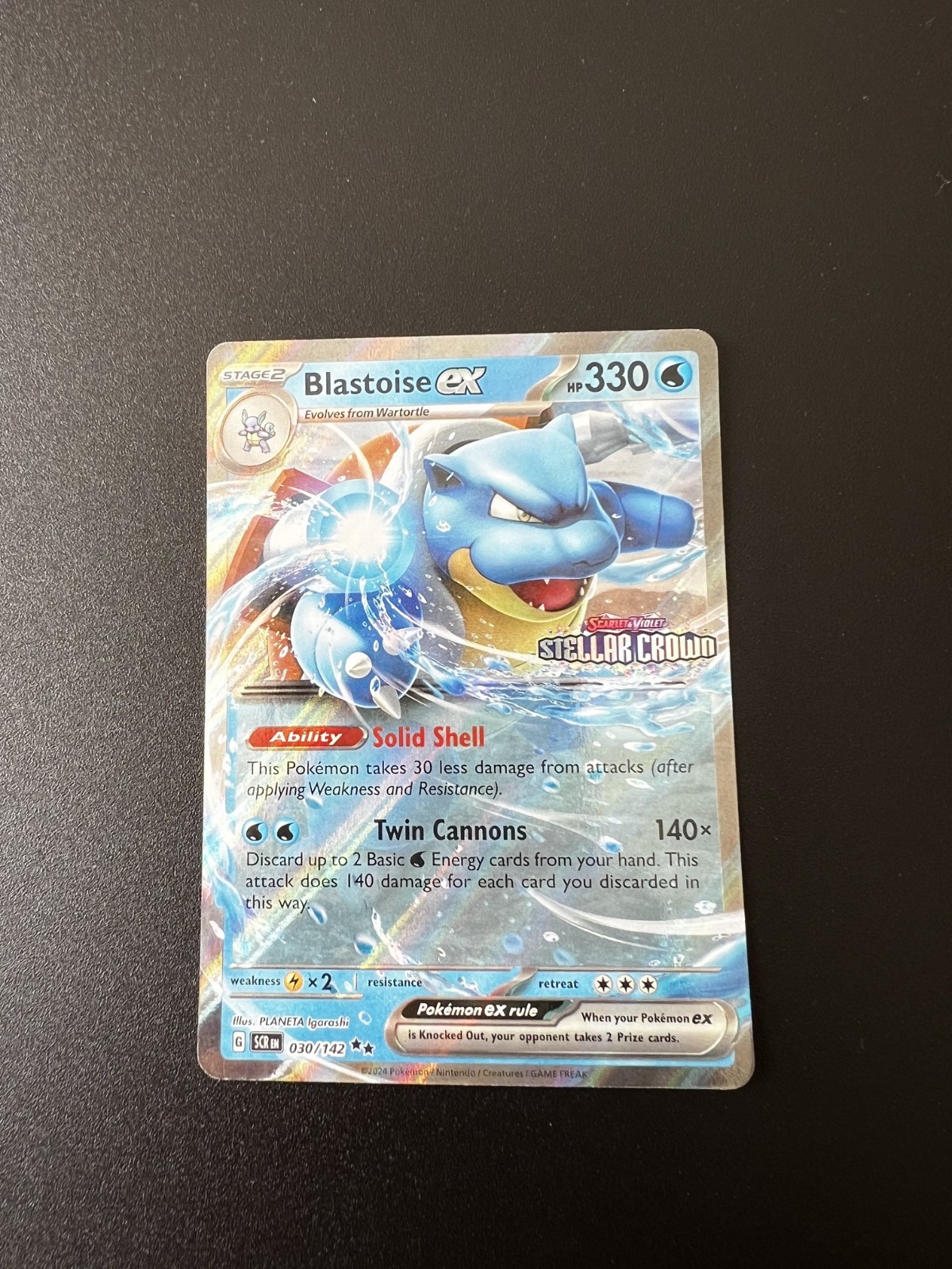 Blastoise ex 030/142 Promo Stellar Crown Stamp Pokemon TCG