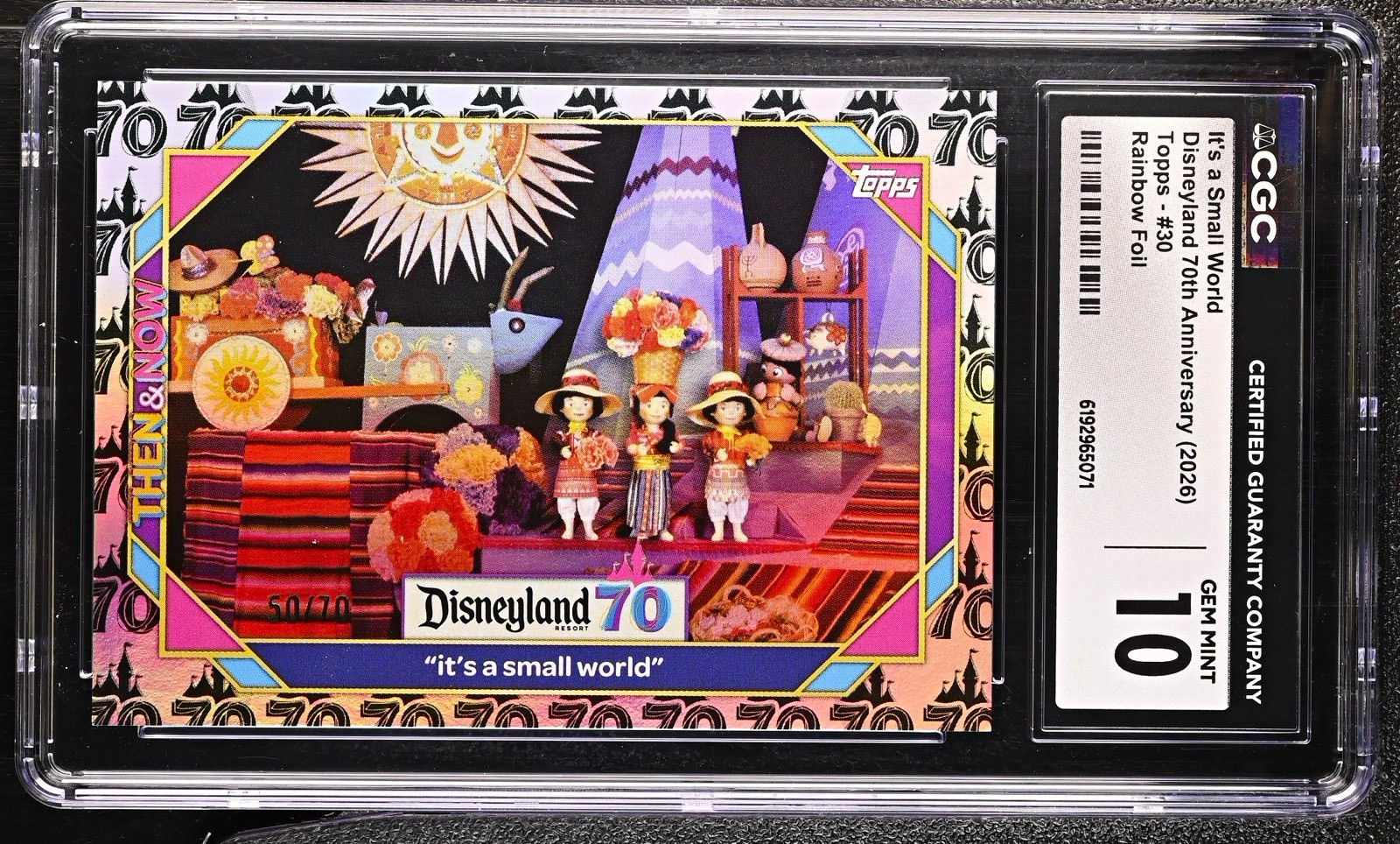 Topps Disneyland 70th Anniversary 2026 It's a Small World #30 CGC 10