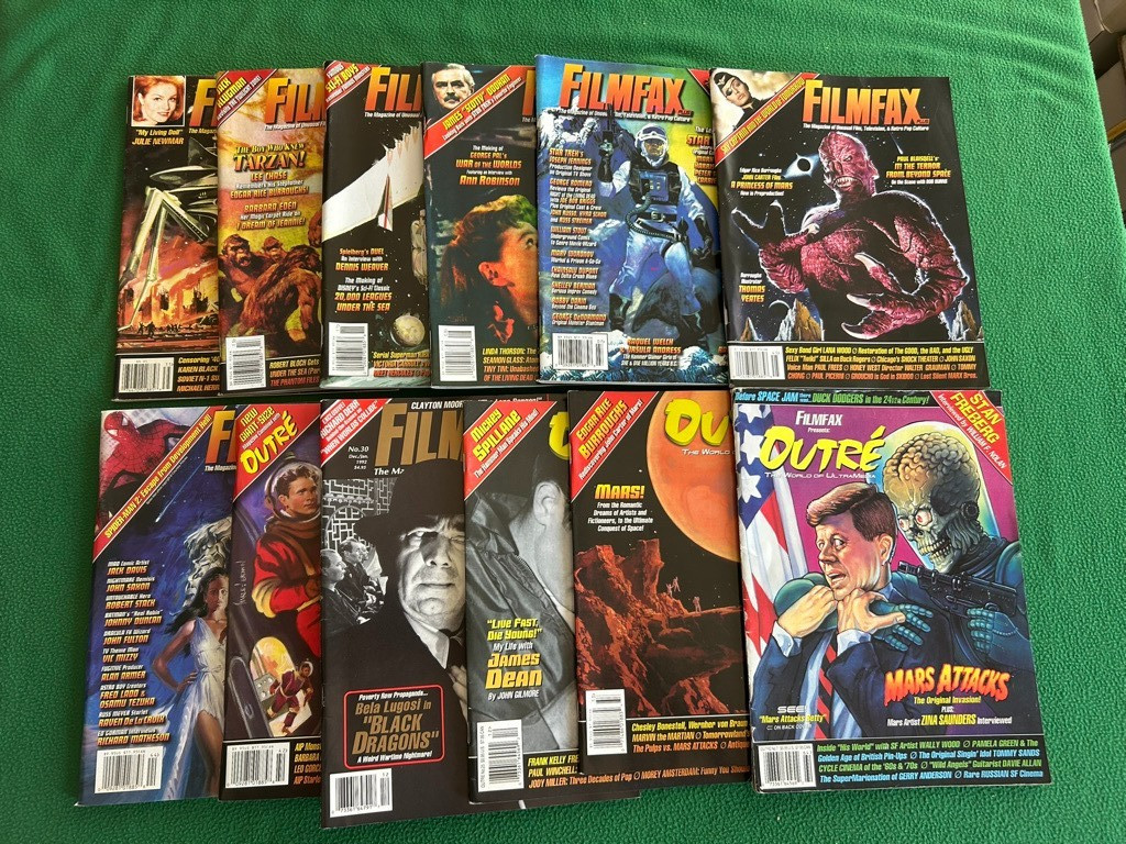 FILMFAX + OUTRE Magazine Lot of 12 Issues Science Fiction Horror & Fantasy Movie