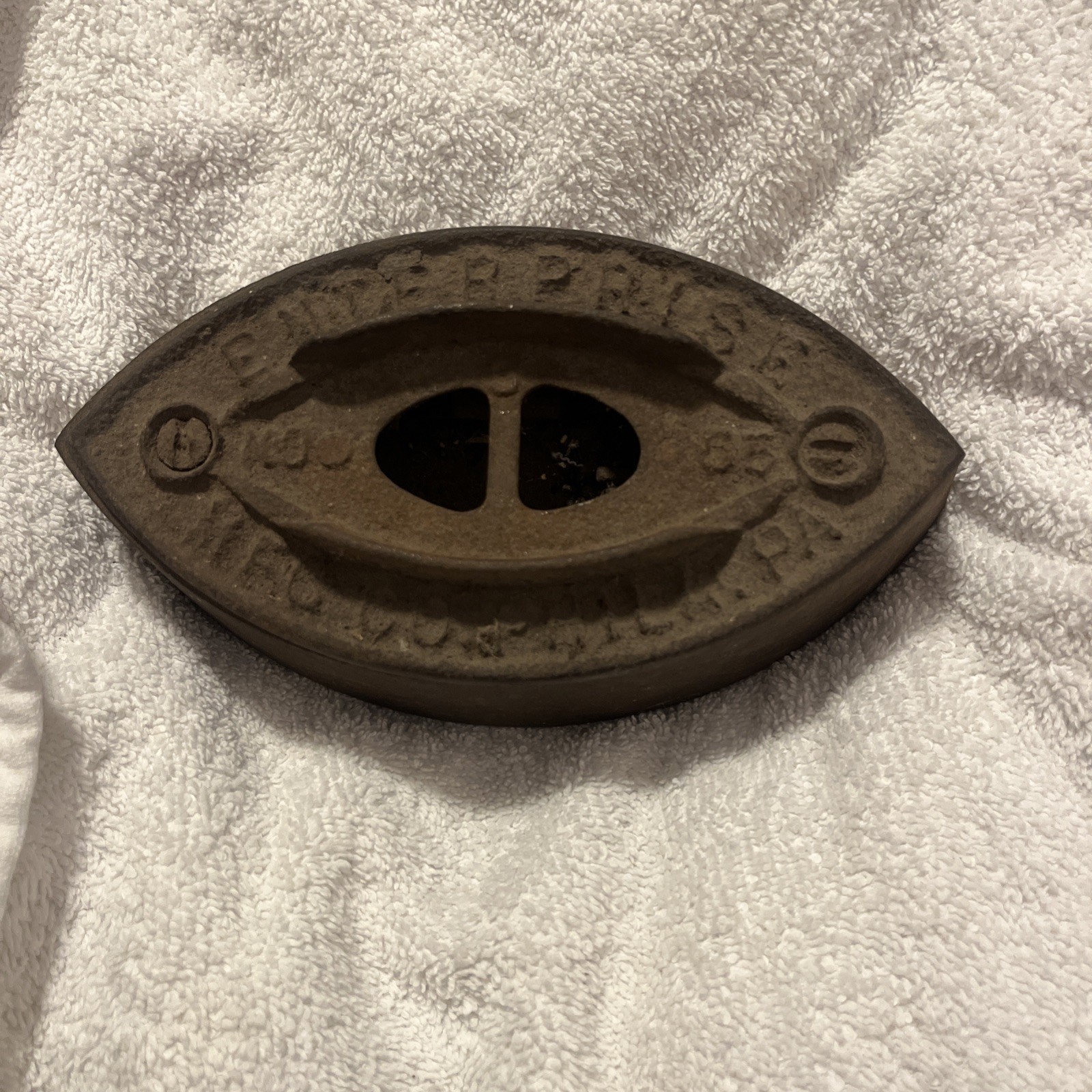 Antique Enterprise Mfg Co cast iron sad iron Philadelphia PA No 55