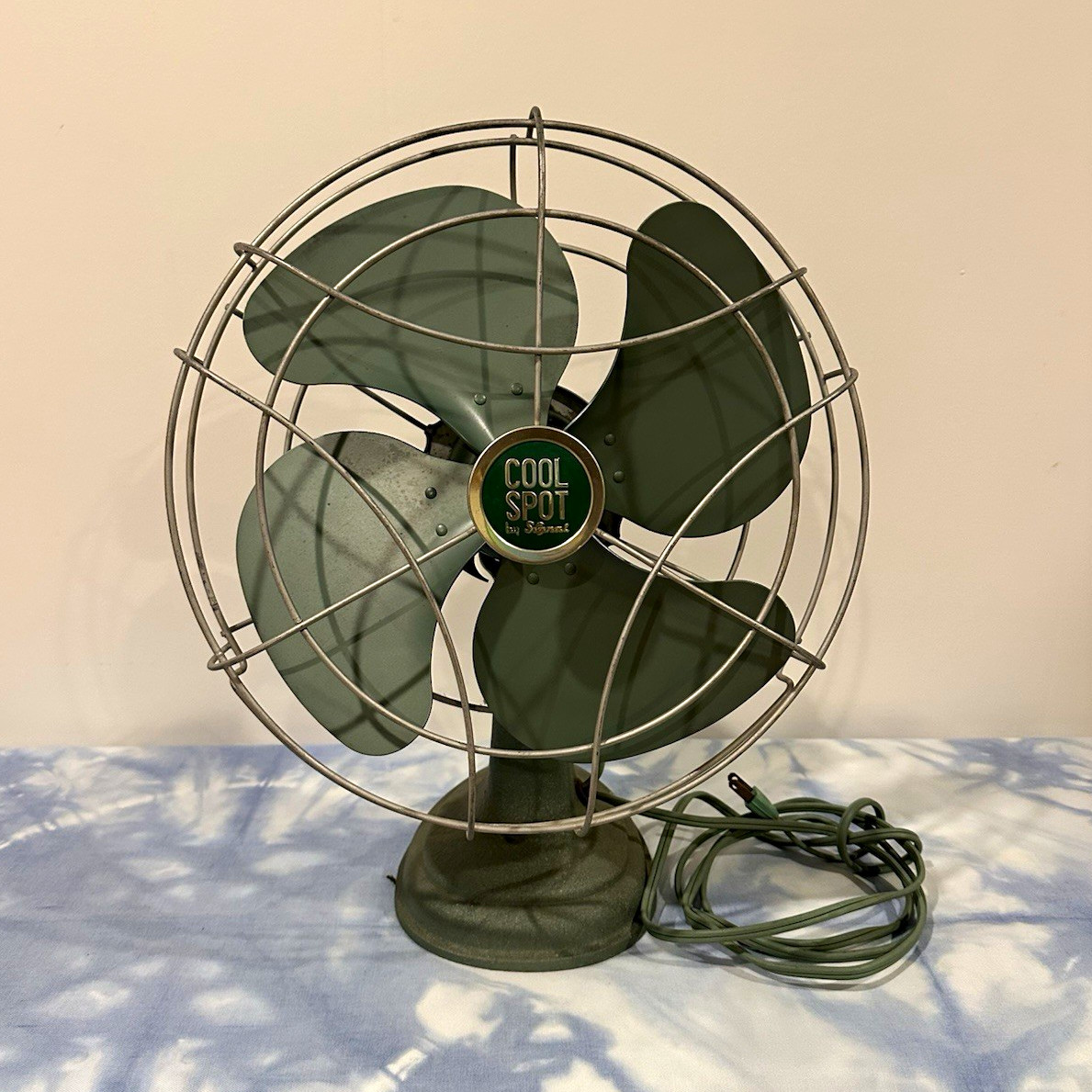 Vintage 1930’s Cool Spot by Signal 12” 2-Speed 4-Blade Oscillating Fan