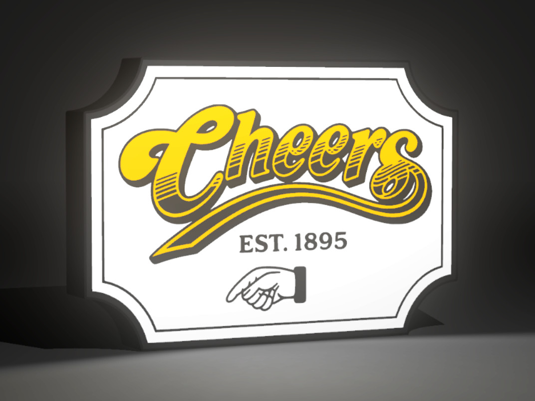 CHEERS TV SHOW 12V LIGHT BOX LED SIGN LARGE 13.3\