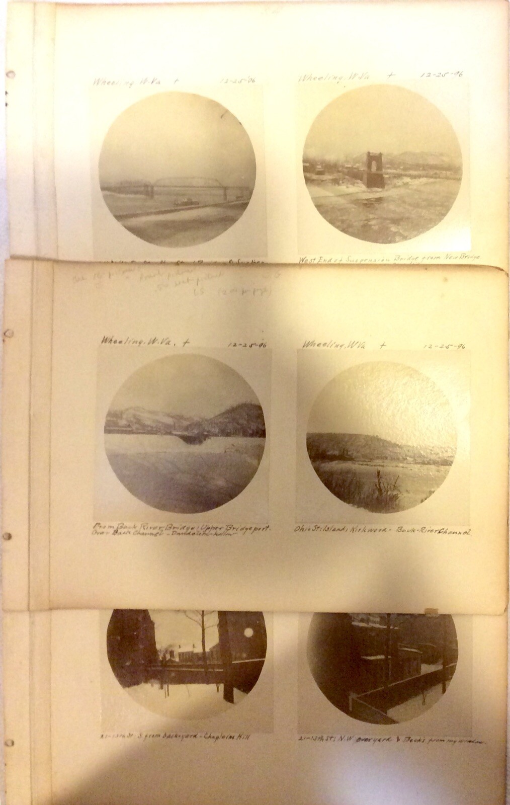 1896 RARE SET OF 12 ALBUMEN WHEELING WEST VIRGINIA TOWN CITY BRIDGE VIEW PHOTOS