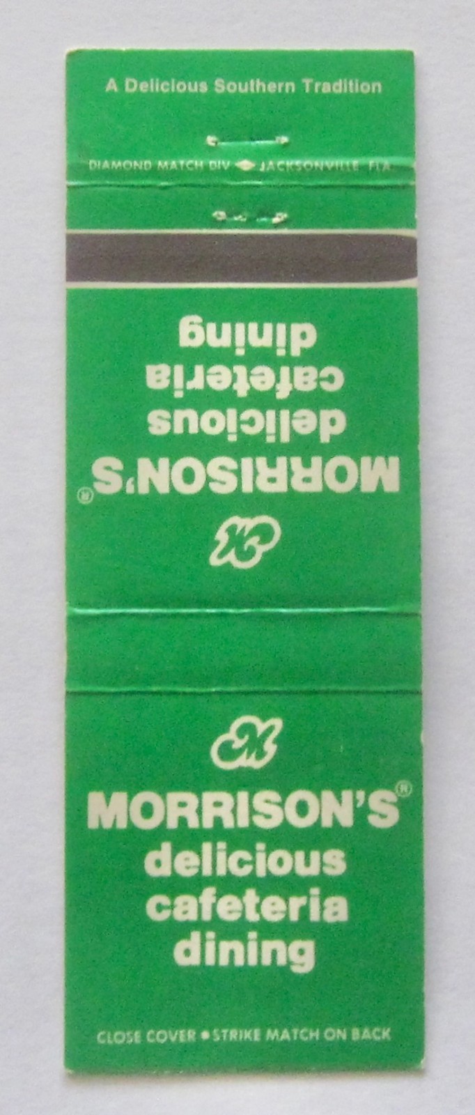 MORRISON\'S CAFETERIAS: GEORGIA, FLORIDA, ALABAMA, LOUISIANA, MS MATCHBOOK COVER