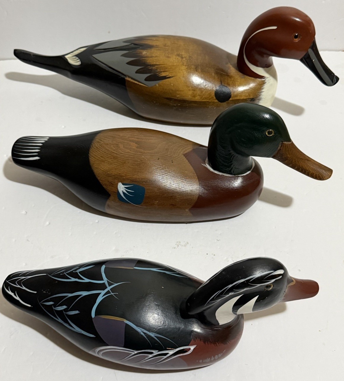 Vintage Hand Painted Wooden Duck Decoy Rustic Countryside Hunting Cabincore
