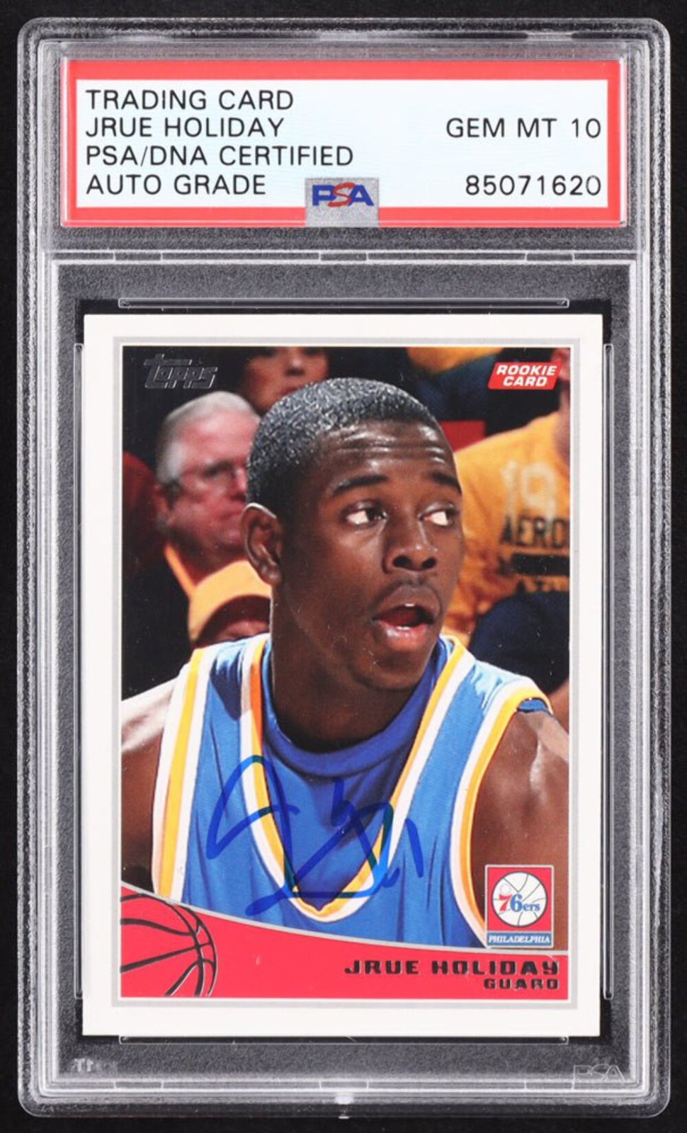Jrue Holiday Signed 2009-10 Topps #330 RC (PSA | Autograph Graded PSA 10) Rookie