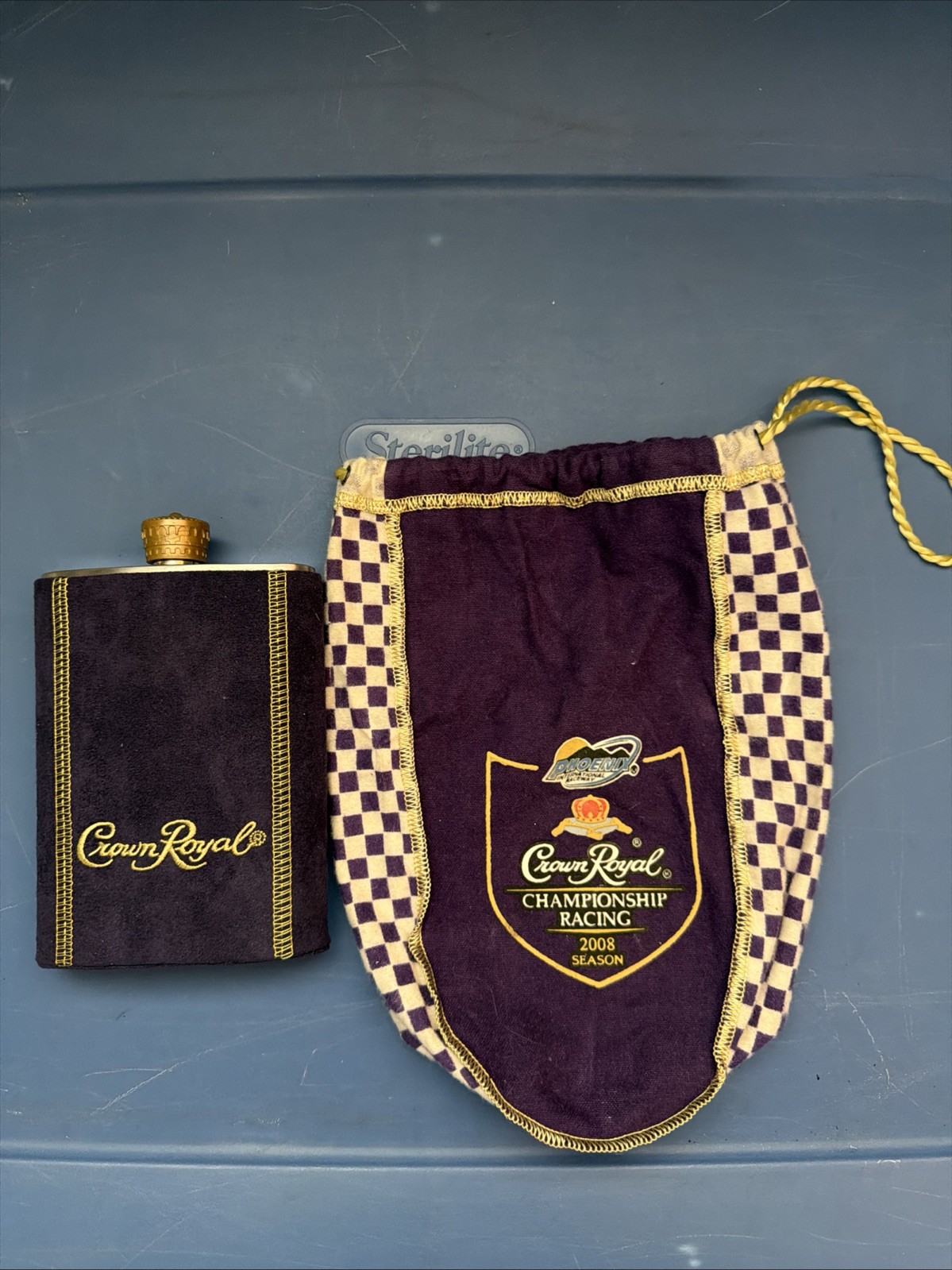 Crown Royal Phoenix International 2008 racing flask w/ bag