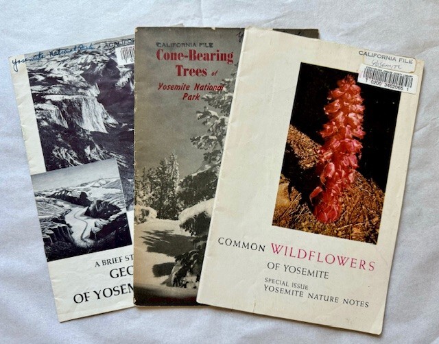 Yosemite Booklets of Wildflowers, Trees, Geology Rare 1938-39 Yosemite Booklets of Wildflowers, Trees, Geology Rare 1938-39