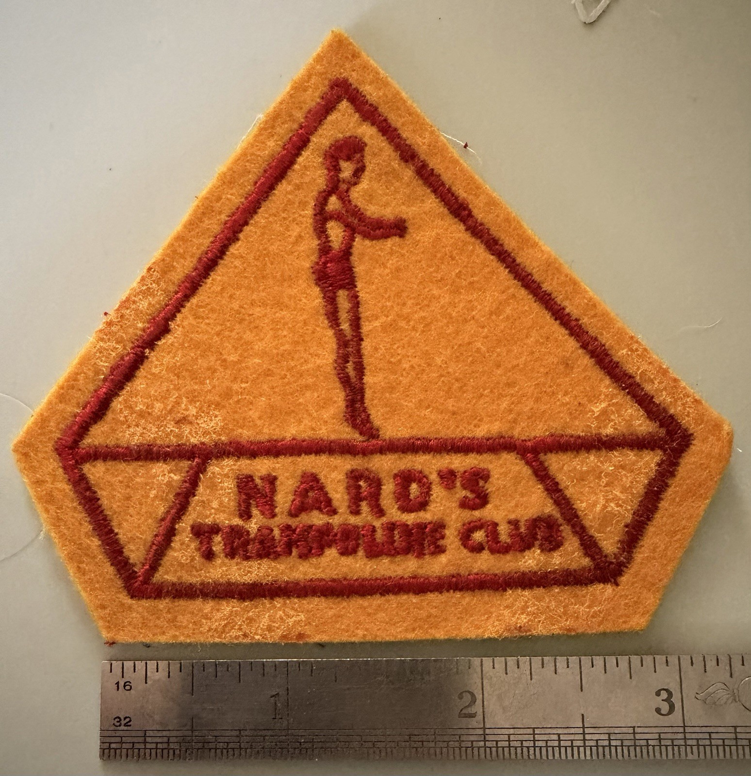 Vintage 1960s Nard’s Trampoline Club Amarillo Texas Gymnastics Felt Patch
