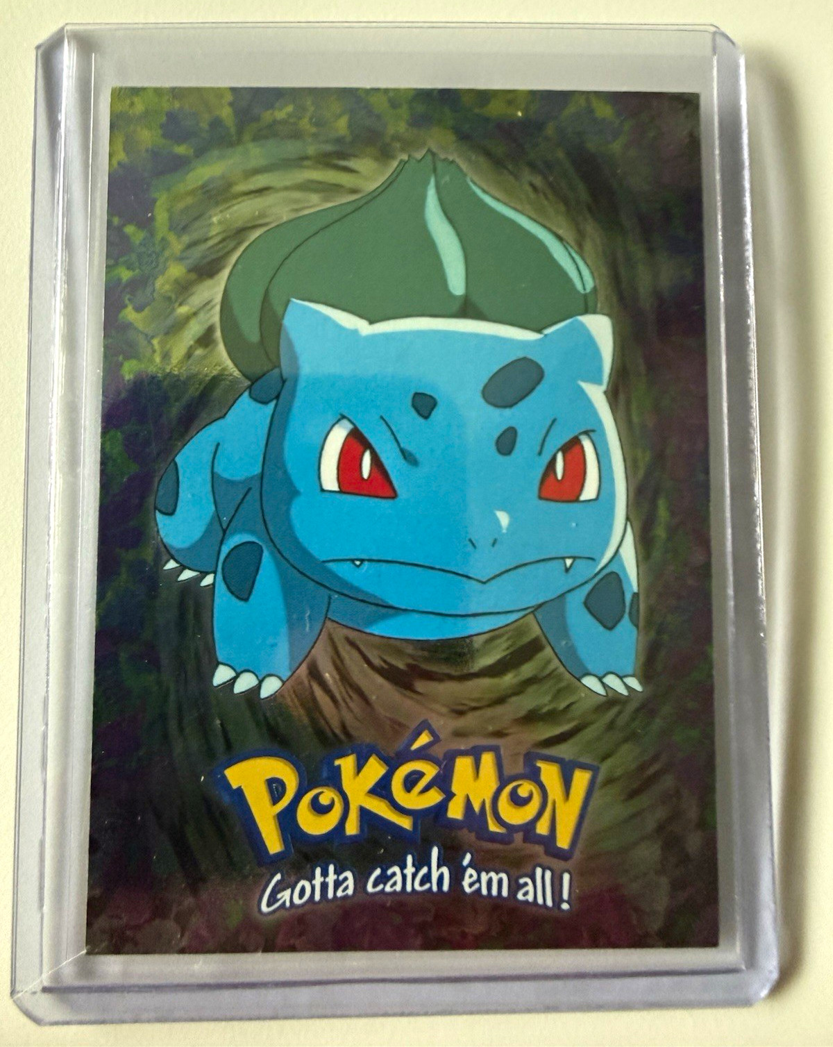 1999 Topps Pokémon #01 Bulbasaur Holo Foil Trading Card Stage 1 E1 of 12 