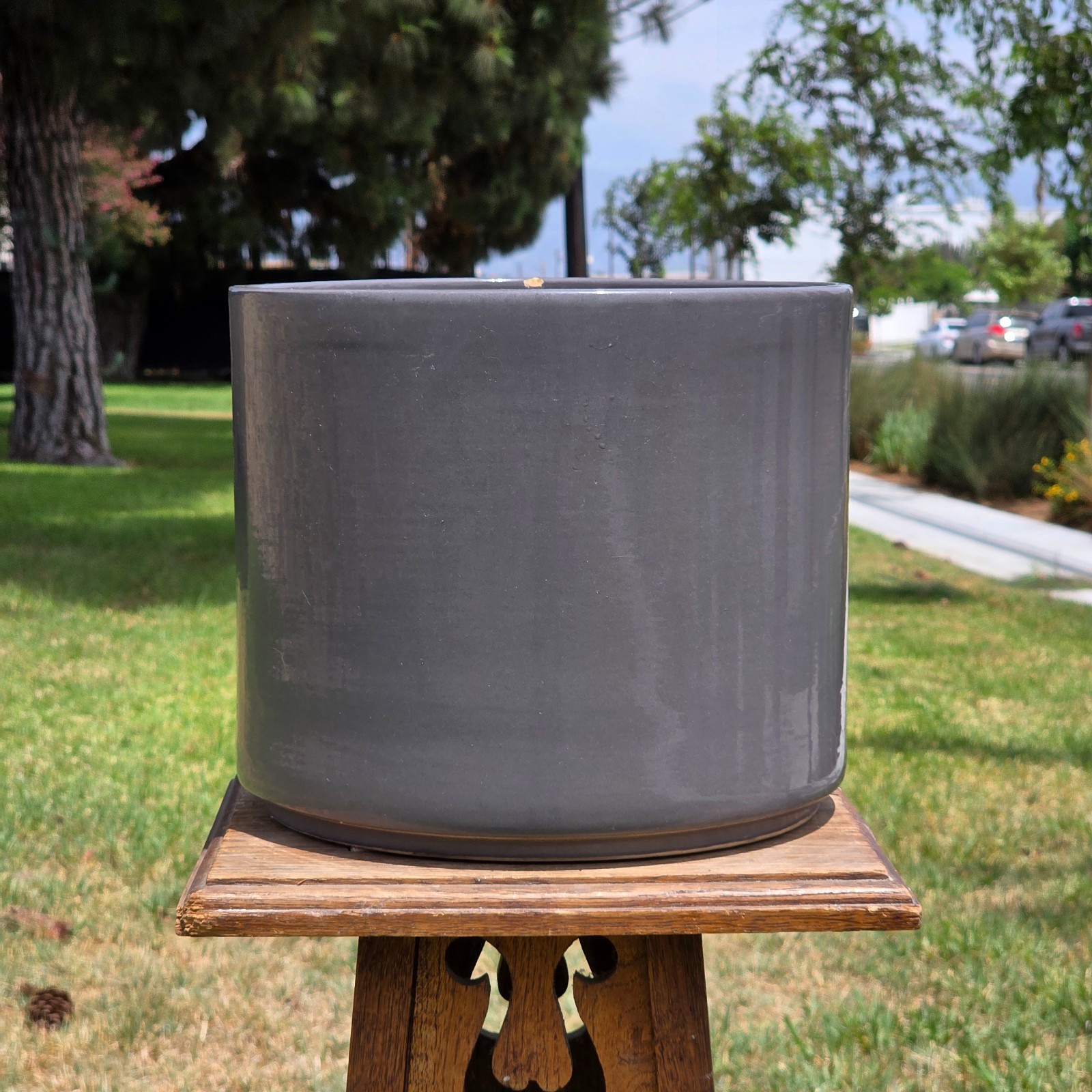 Vintage Gainey Ceramics AC-9 Gray Planter Mid Century Modern Pot La Verne CA USA